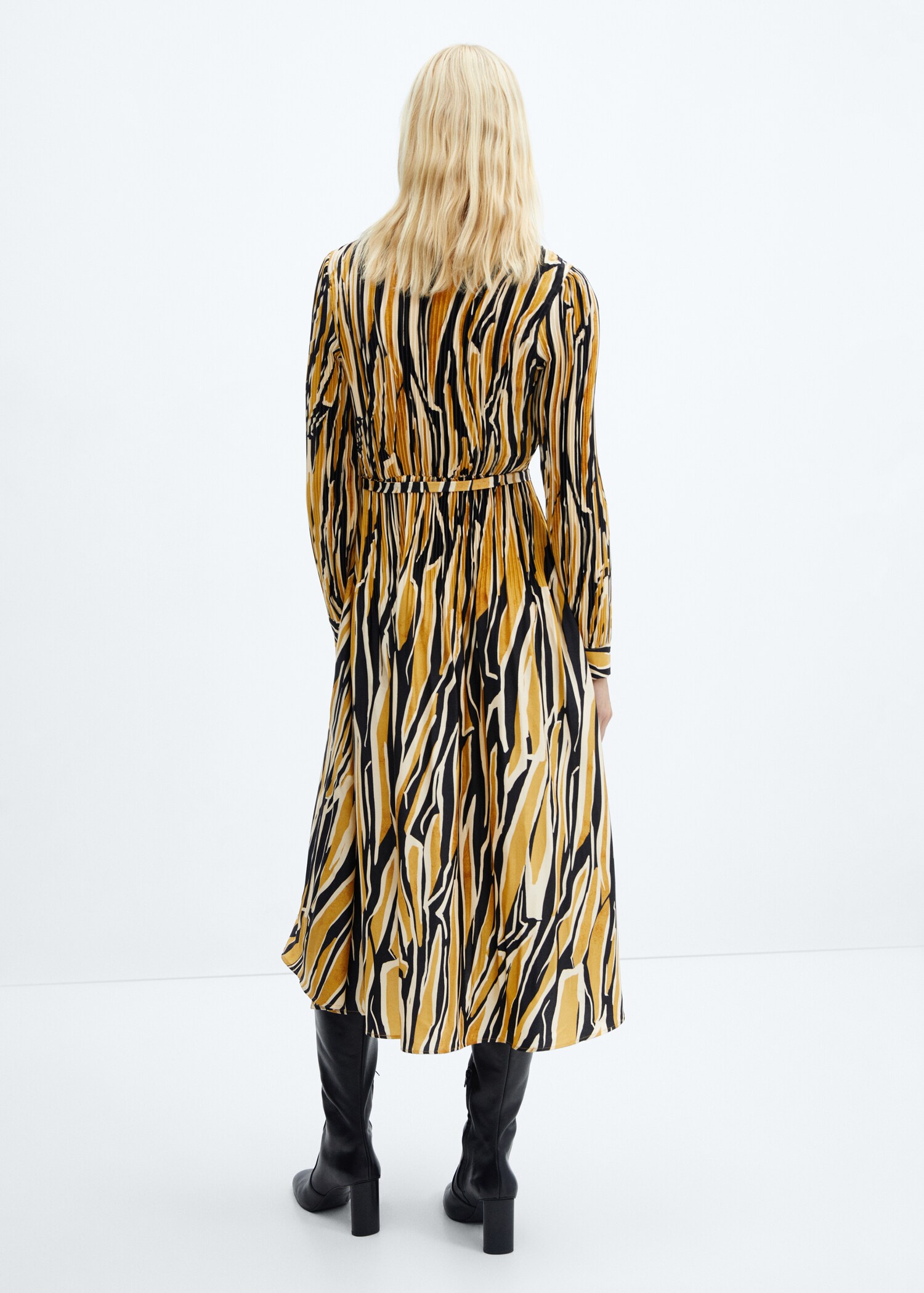Printed shirt dress - Reverse of the article
