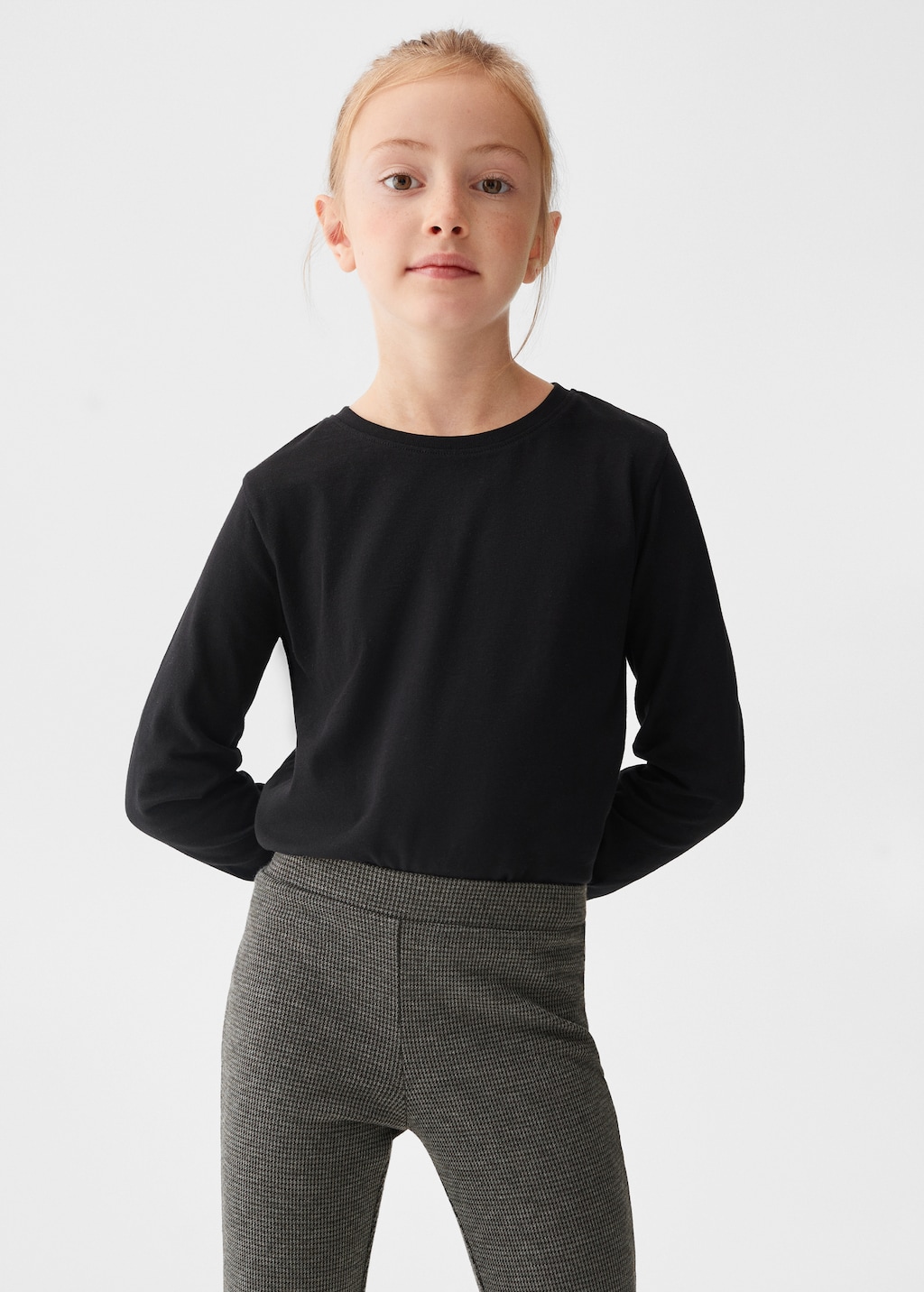 Micro houndstooth leggings Girls MANGO OUTLET United Kingdom