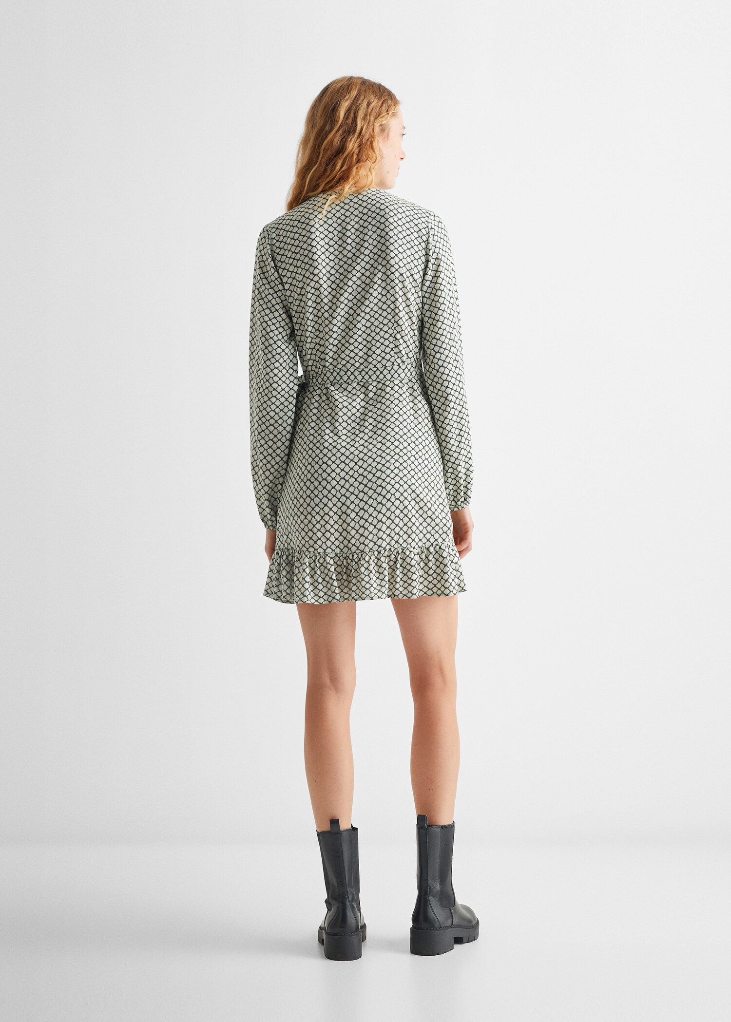 Vestido estampado volantes - Reverso del artículo