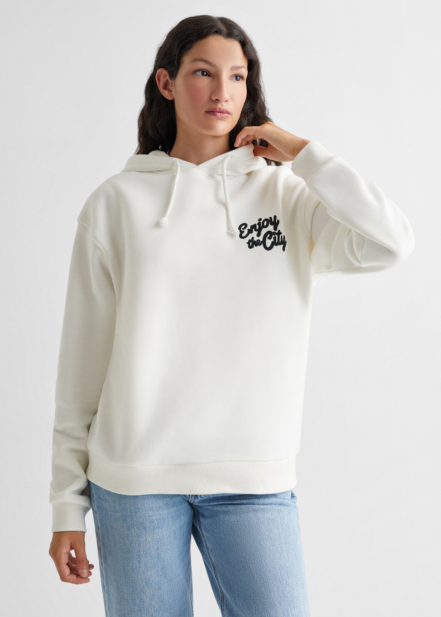 Printed cotton sweatshirt - Medium plane