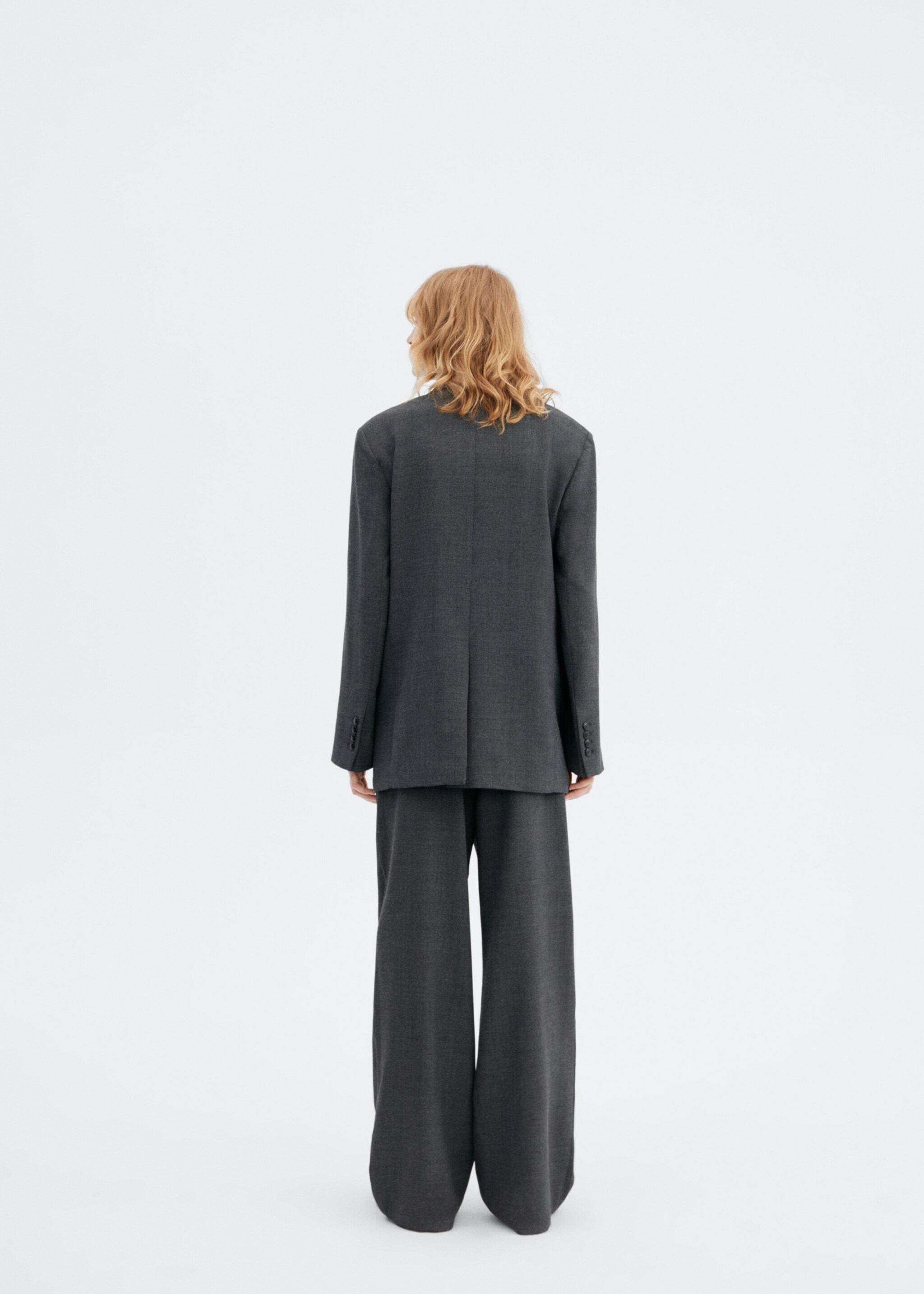 Tailored jacket with open zip sleeves - Reverse of the article