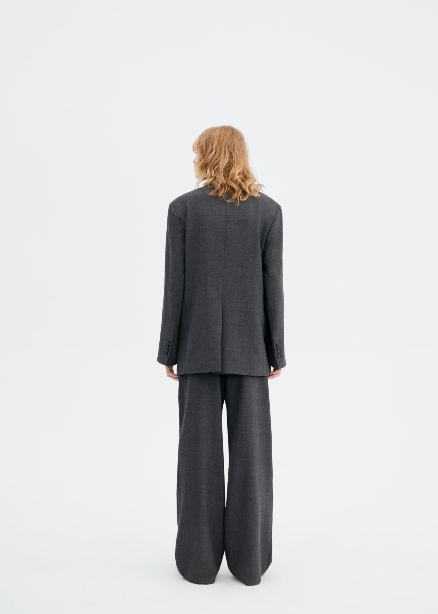 Tailored jacket with open zip sleeves - Reverse of the article