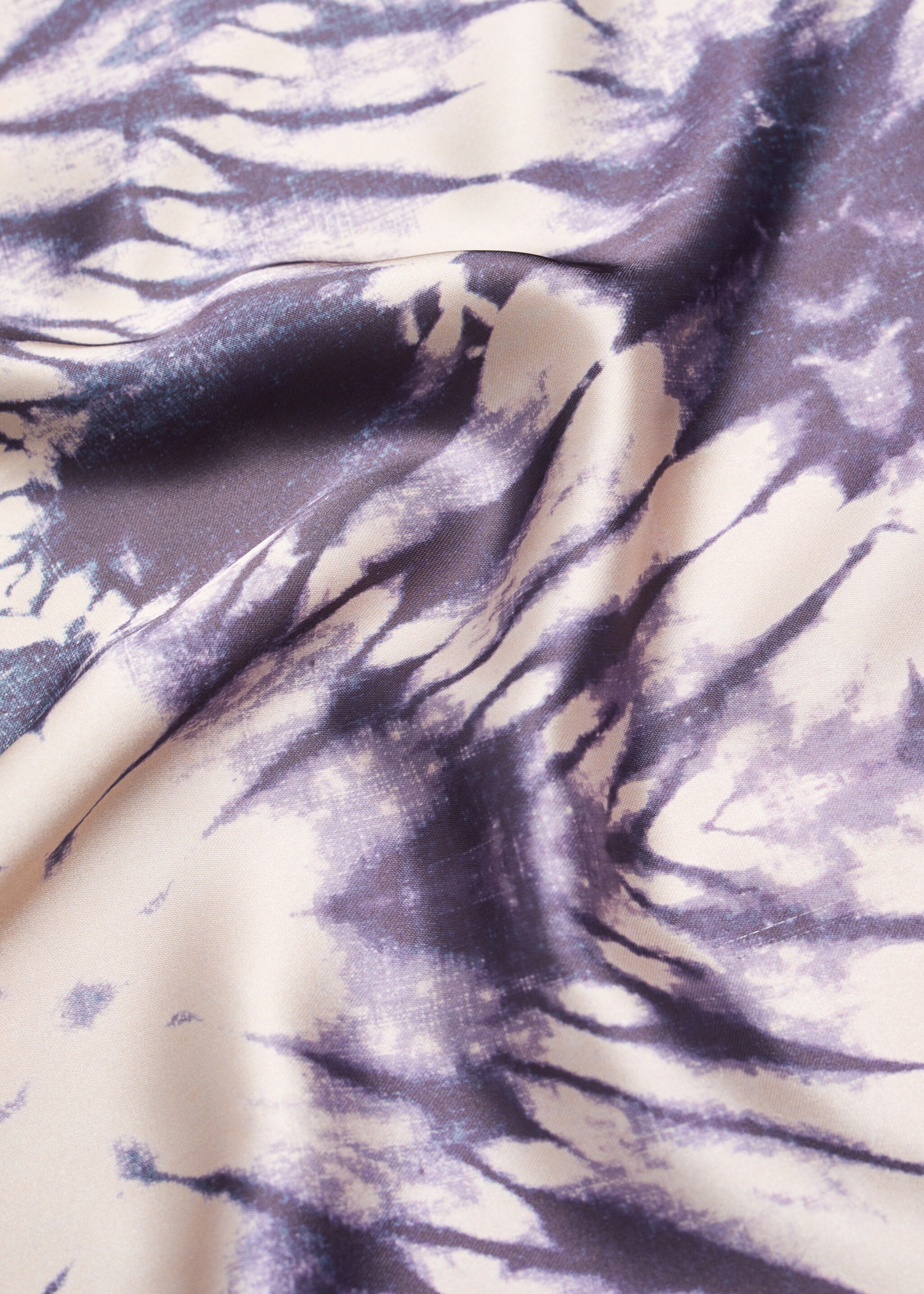Satin tie-dye skirt - Details of the article 8, Light/Pastel Purple. Ref: 57096021-00.