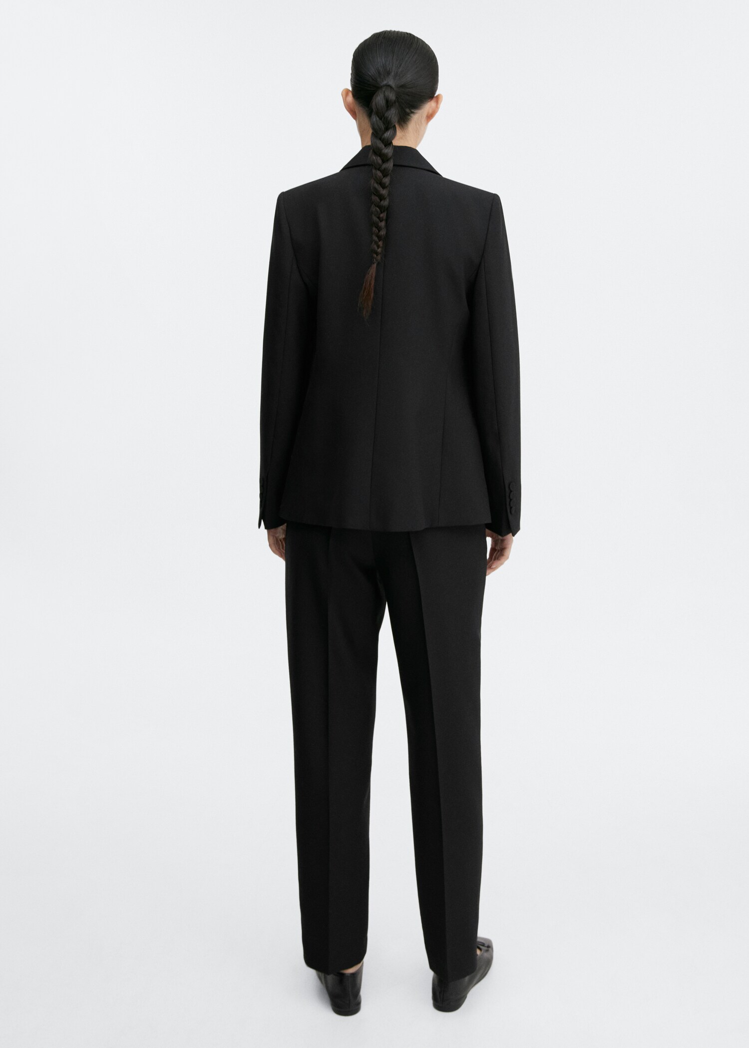 Straight wool suit trousers - Reverse of the article