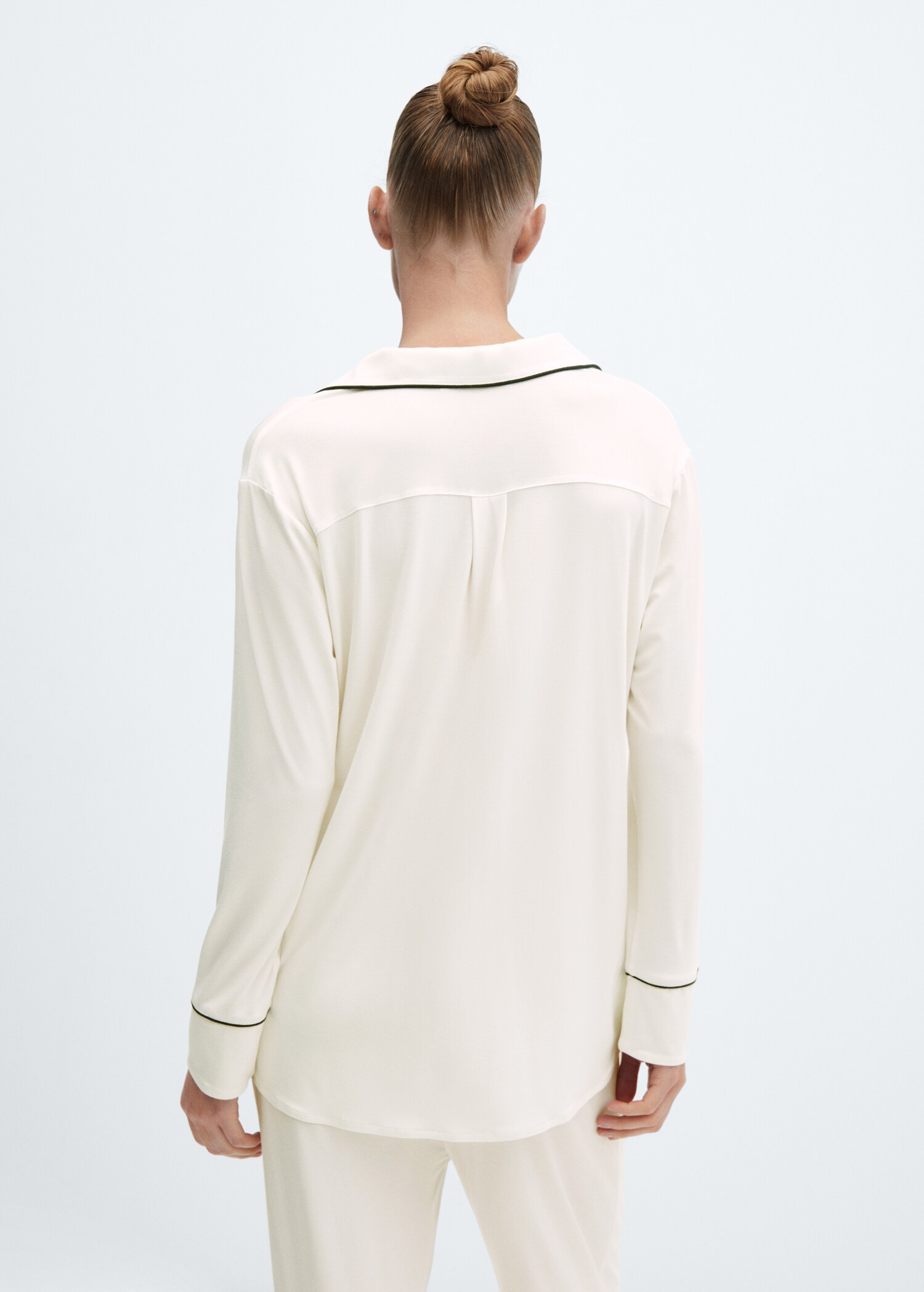 Camisa pijama ribete contraste - Reverso del artículo
