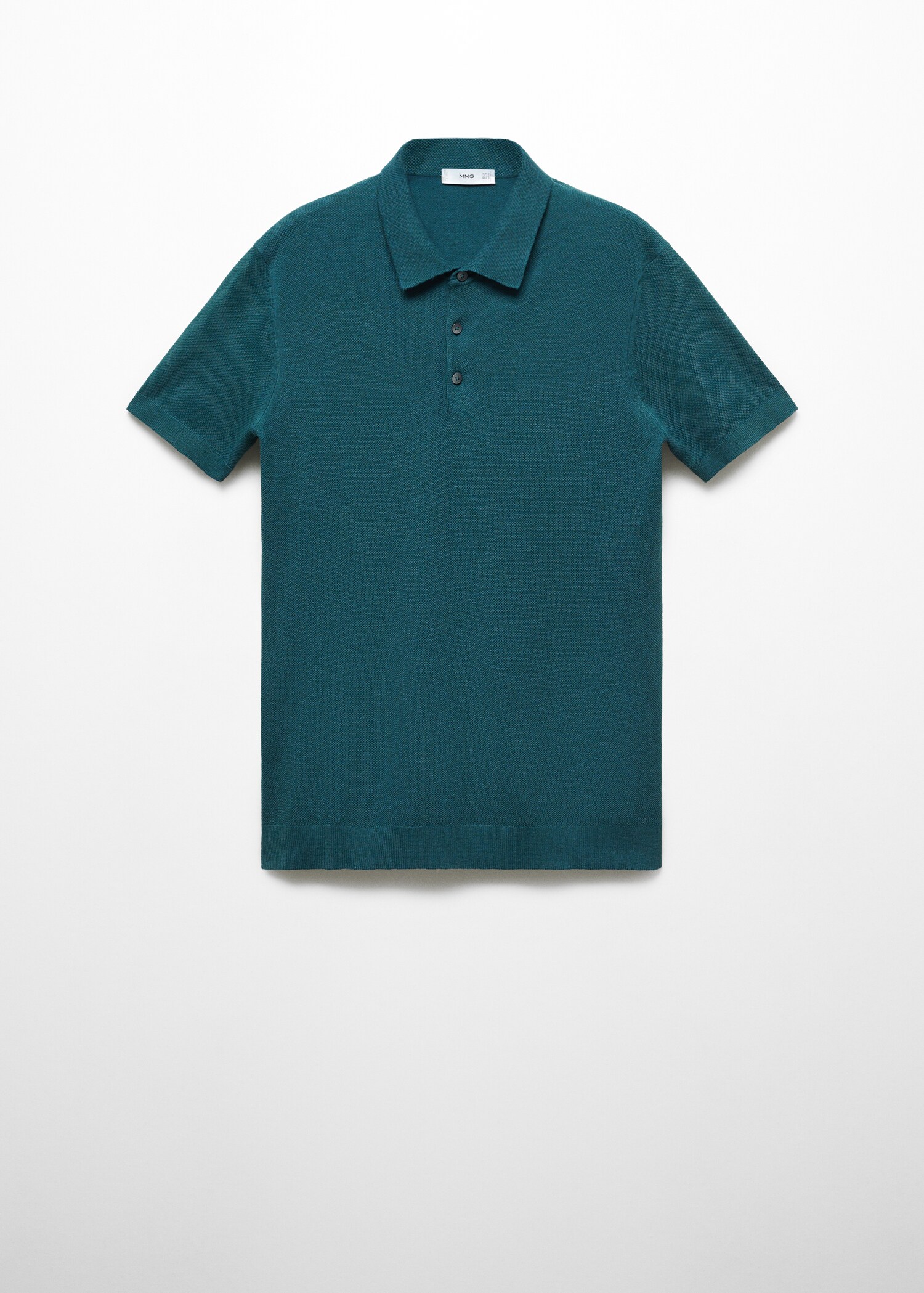 Structured knit cotton polo - Article without model