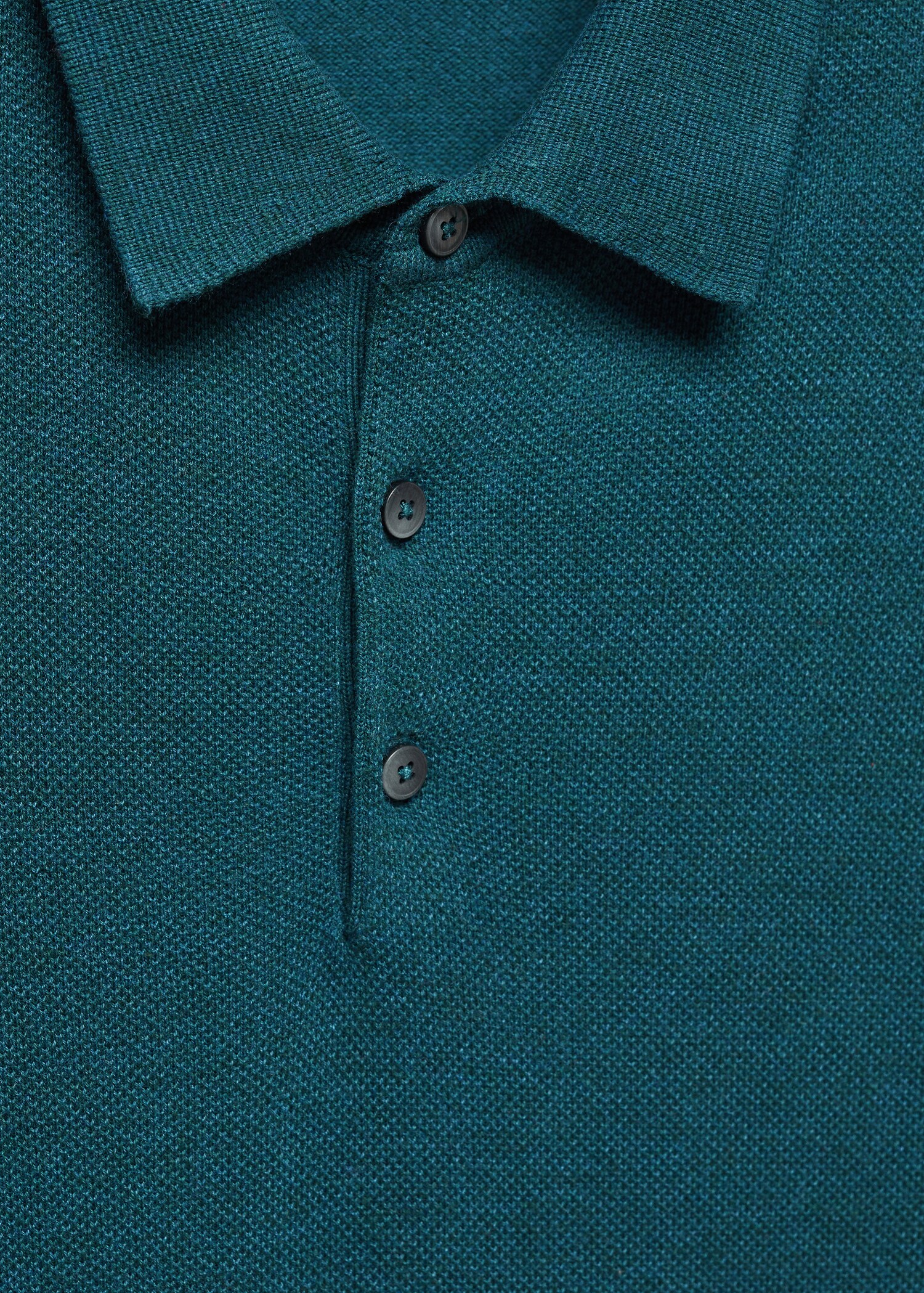 Structured knit cotton polo - Details of the article 8