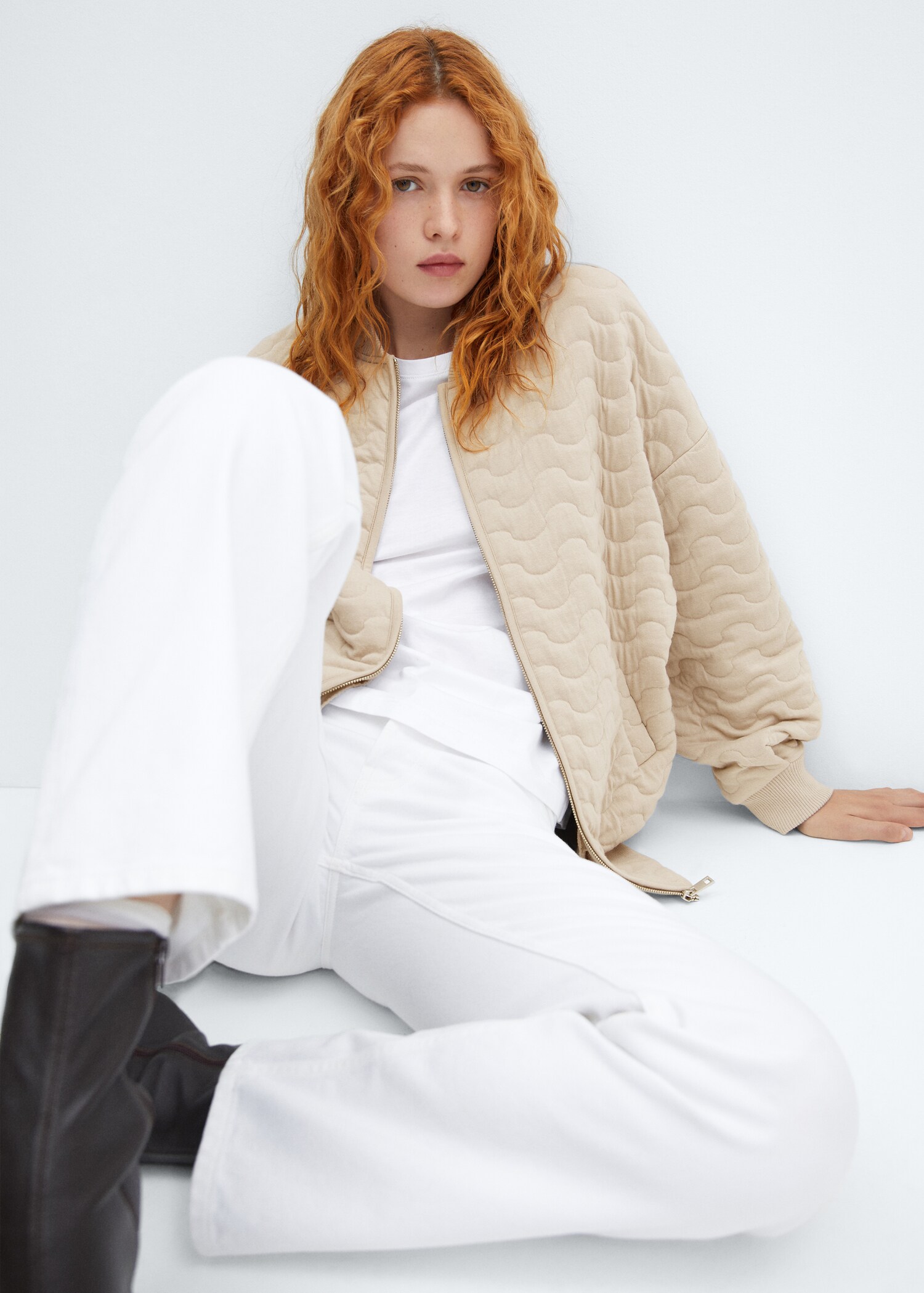 Quilted bomber jacket - Details of the article 2