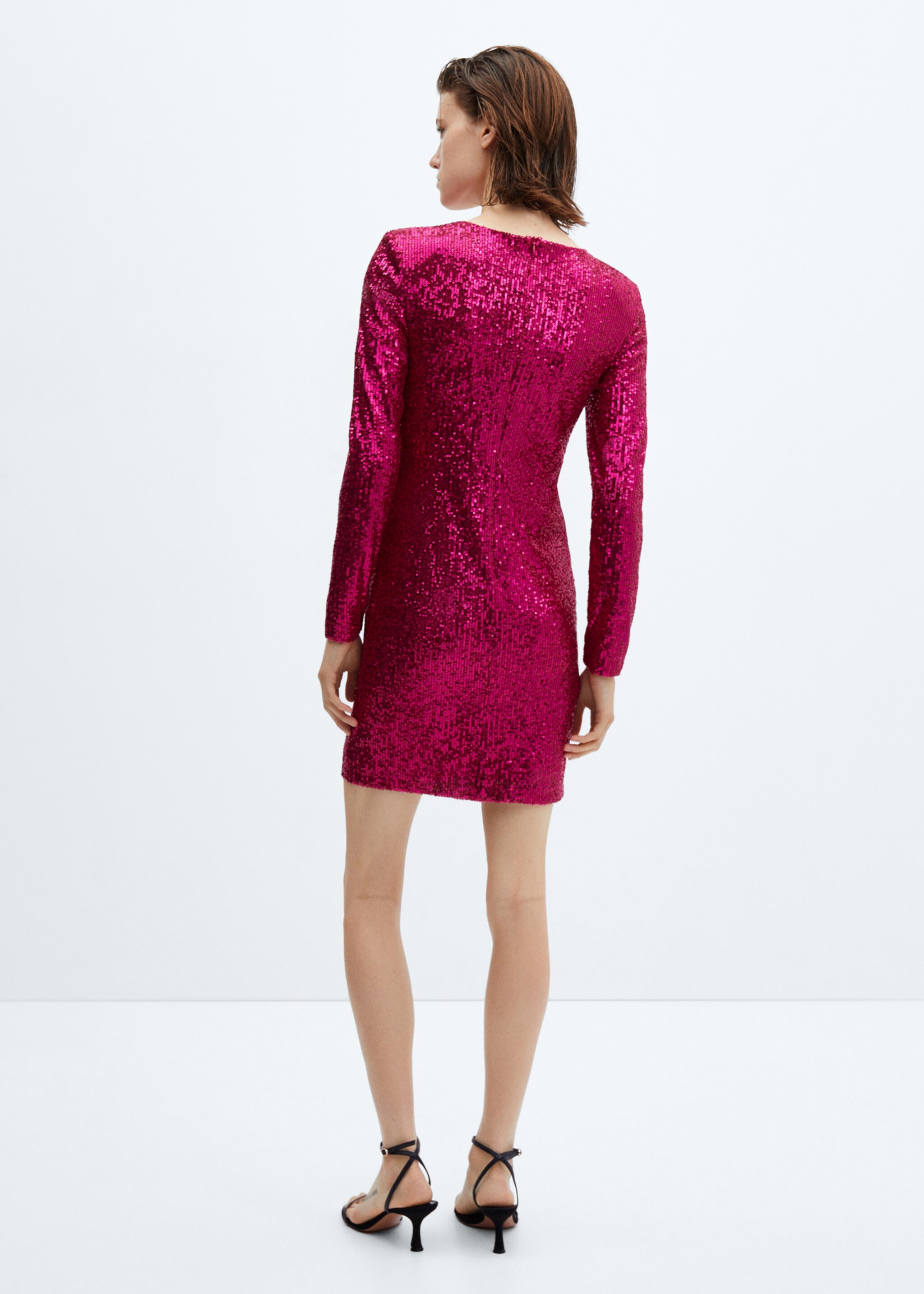 Robe courte ajustée sequins - Verso de l’article