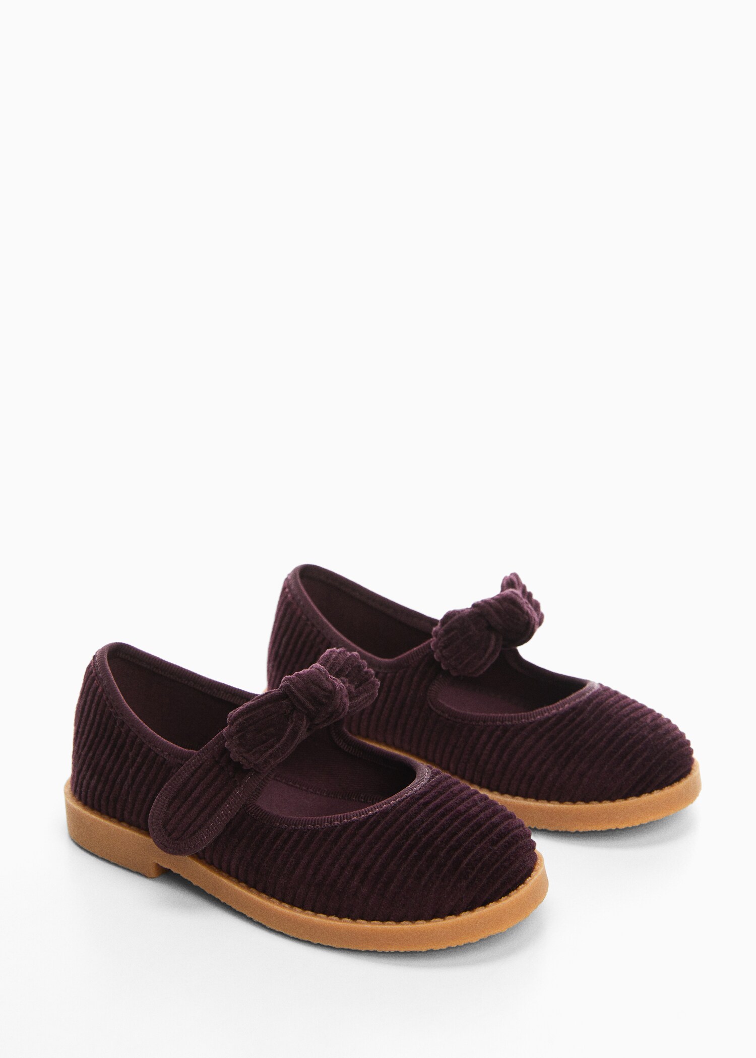 Shoes with corduroy bow - Medium plane