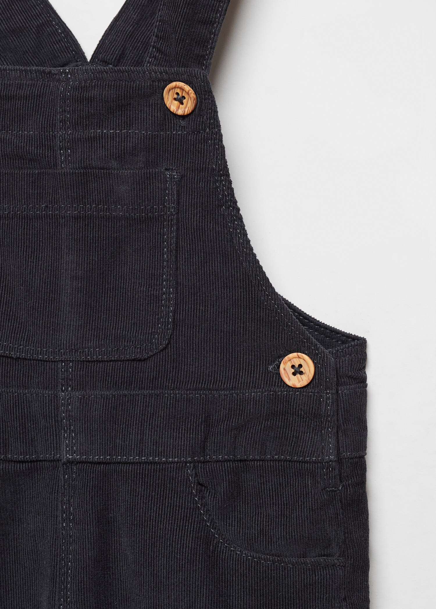 Long corduroy dungarees - Details of the article 0