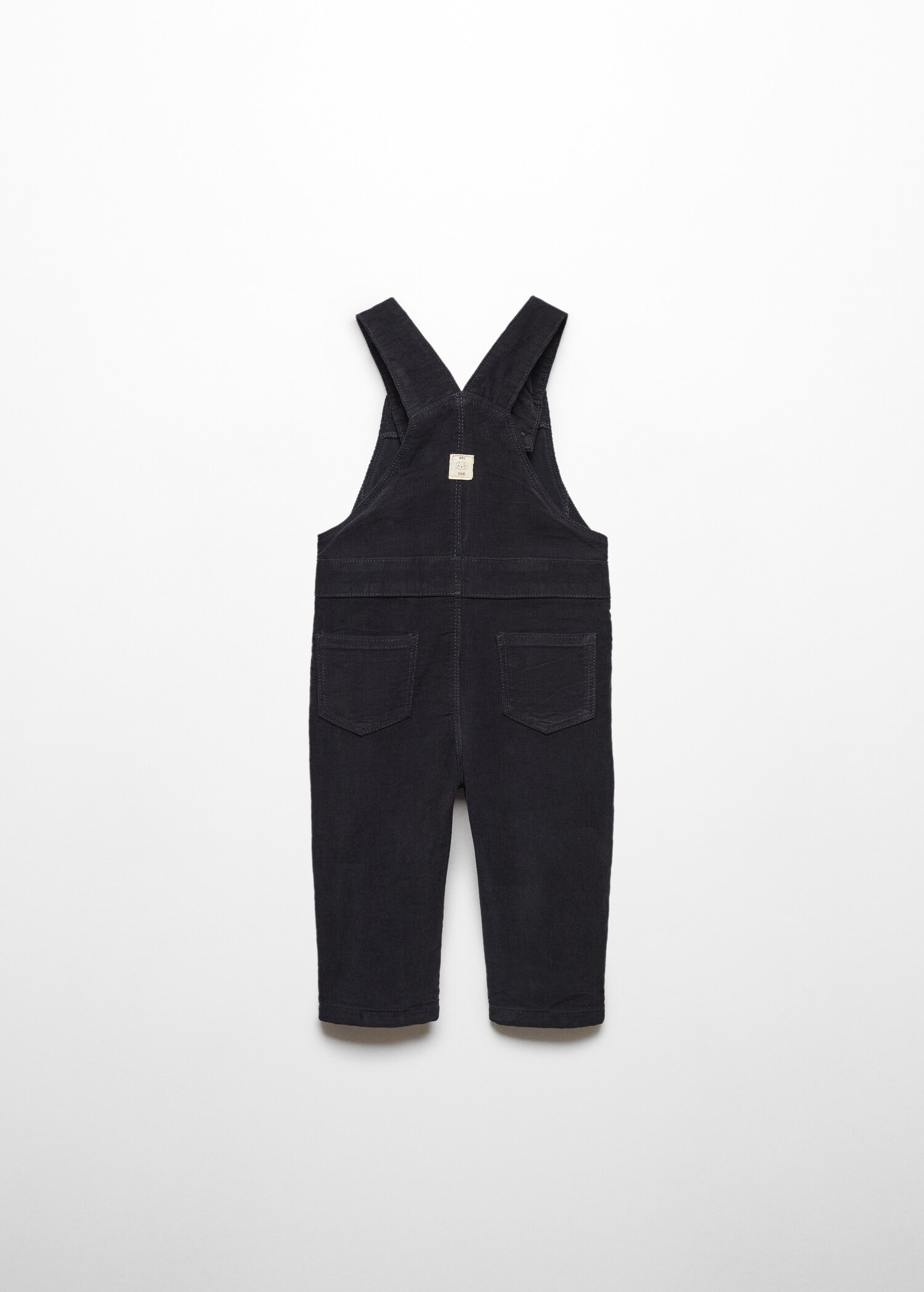 Long corduroy dungarees - Reverse of the article