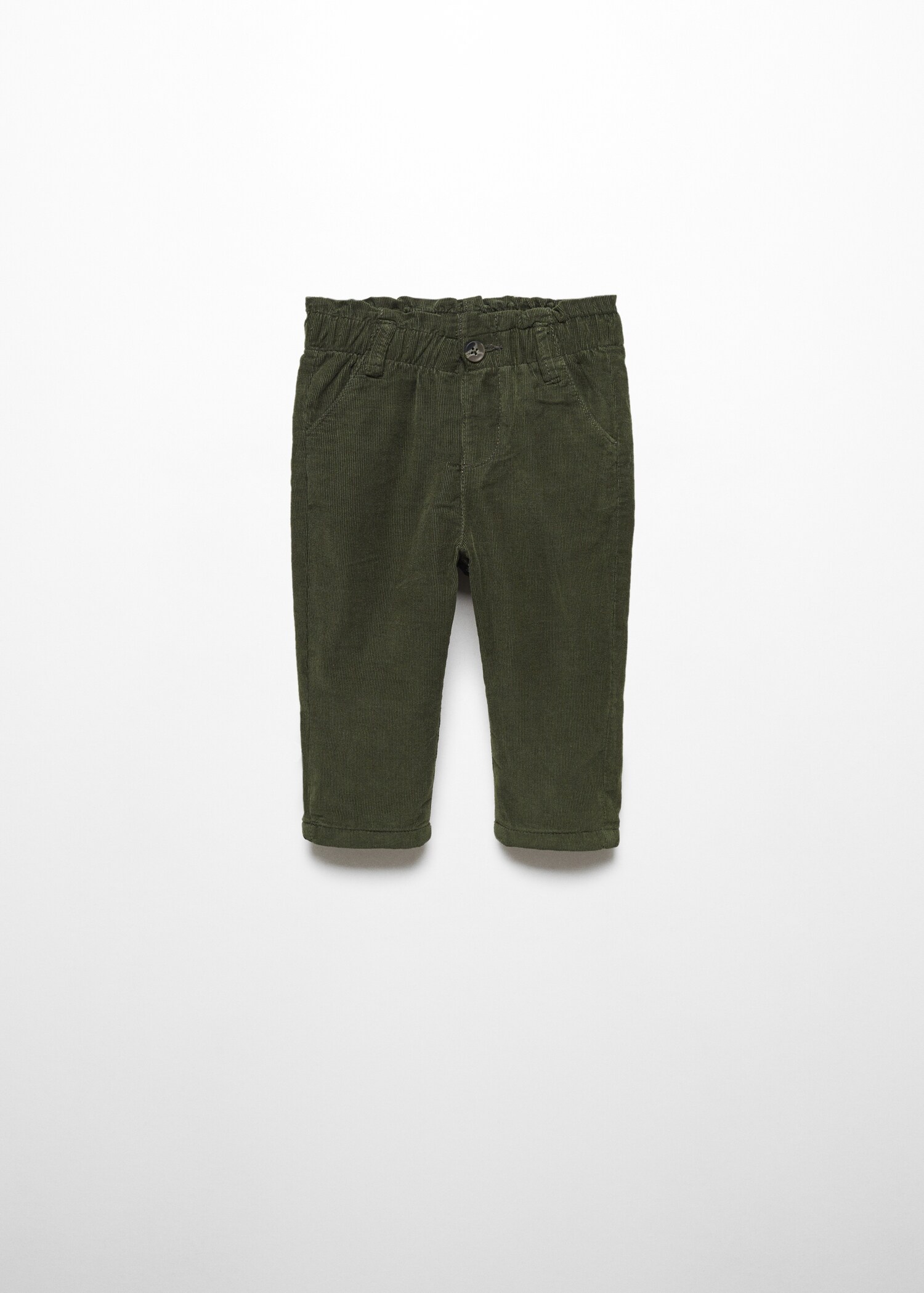 Corduroy paper bag trousers - Article without model