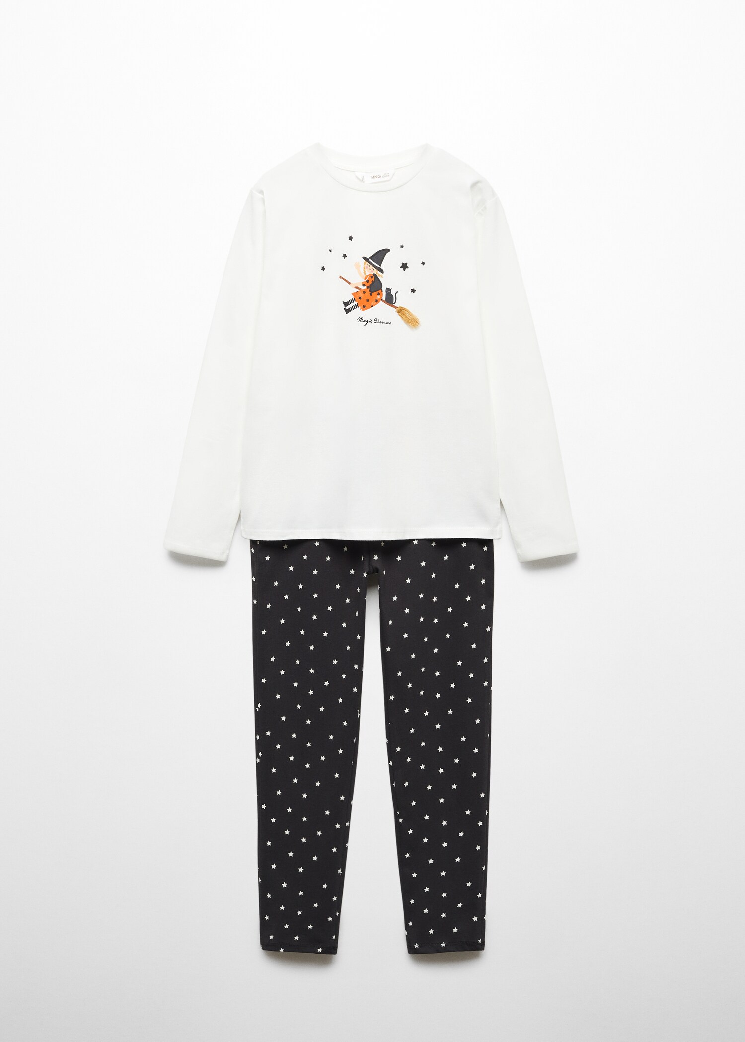 Langer Baumwoll-Pyjama mit Printmuster - Artikel ohne Model