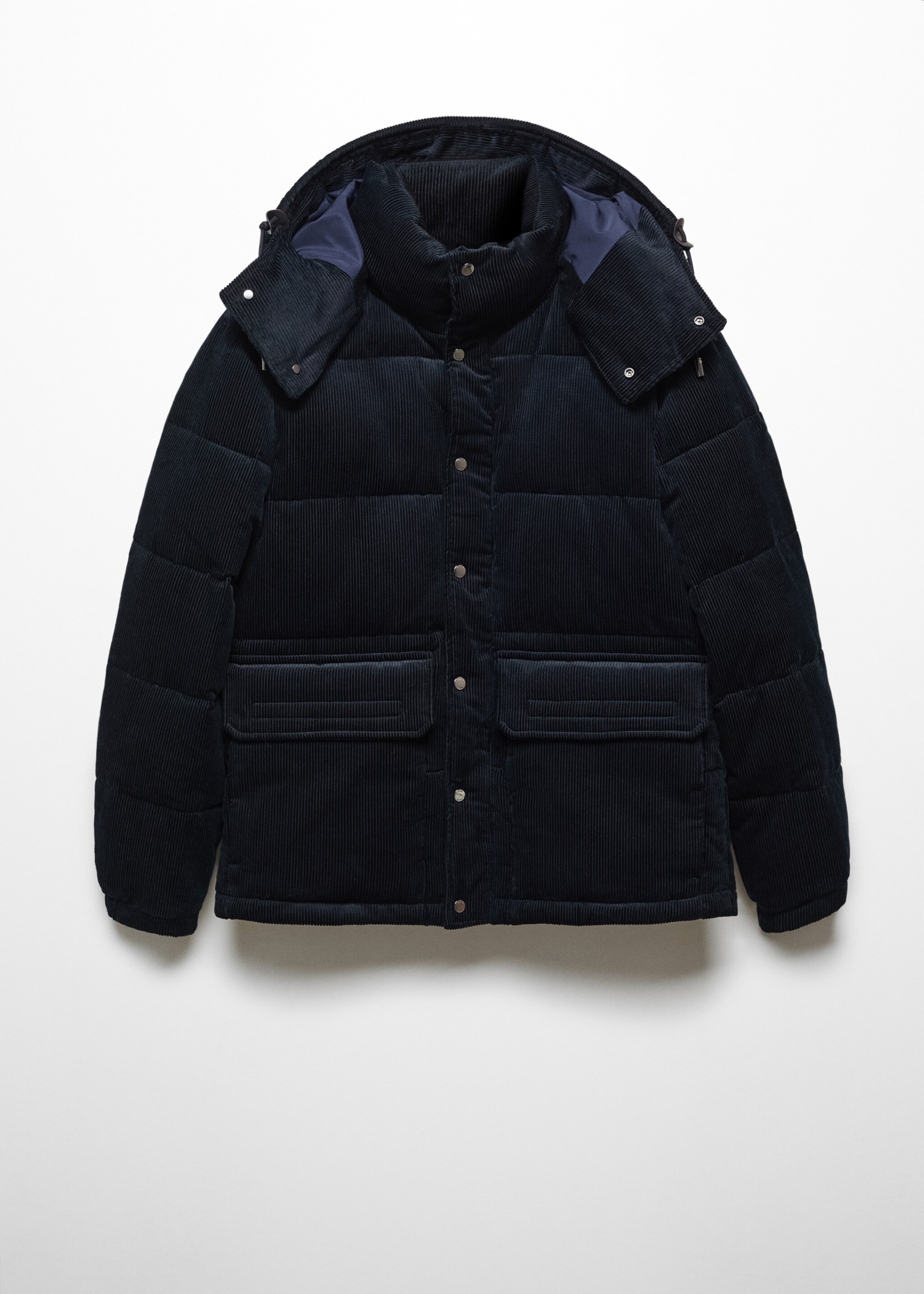 Corduroy thermoregulating anorak - Article without model, Navy. Ref: 57097703-00.