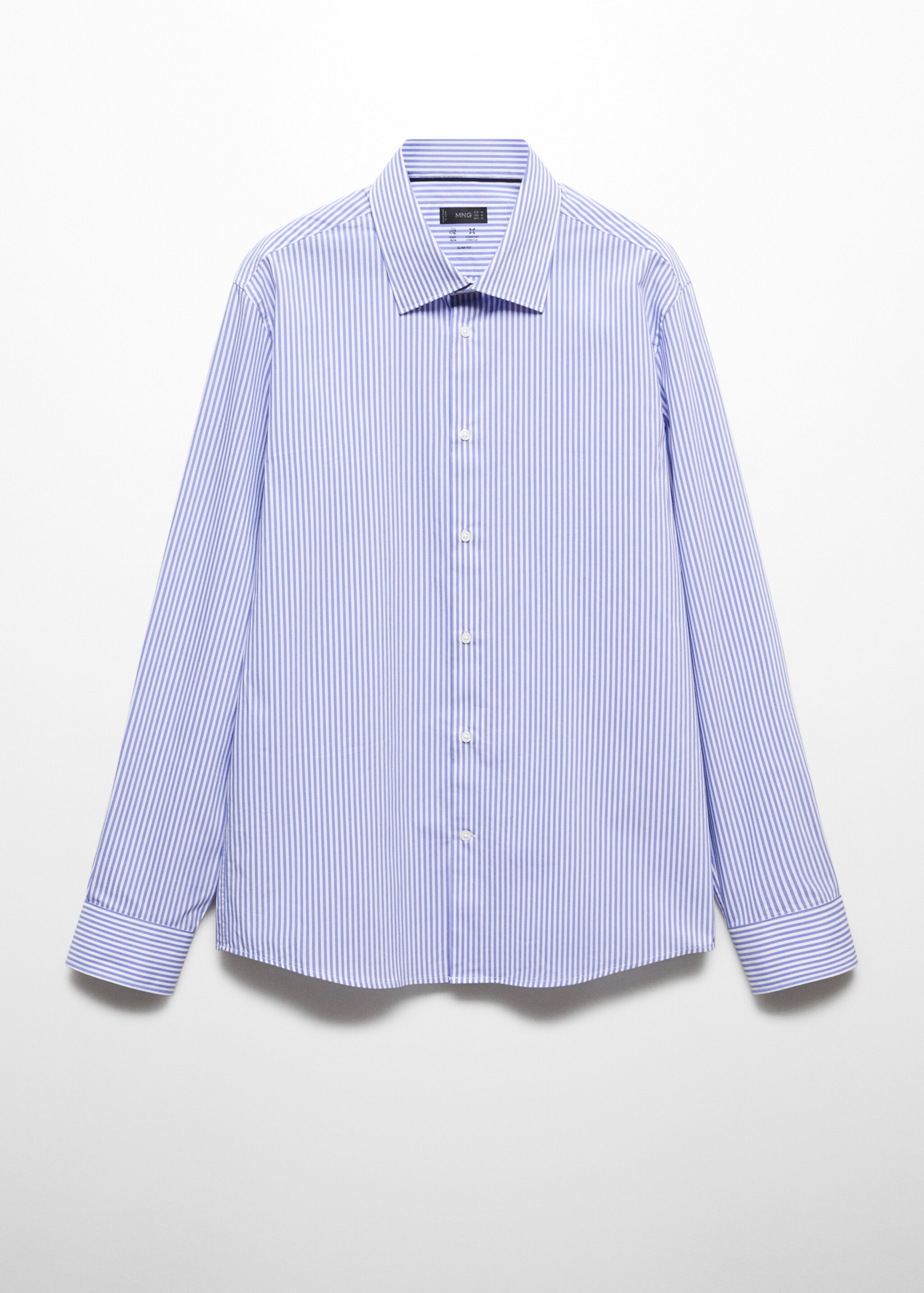 Stretch-fabric slim-fit striped shirt - Article without model