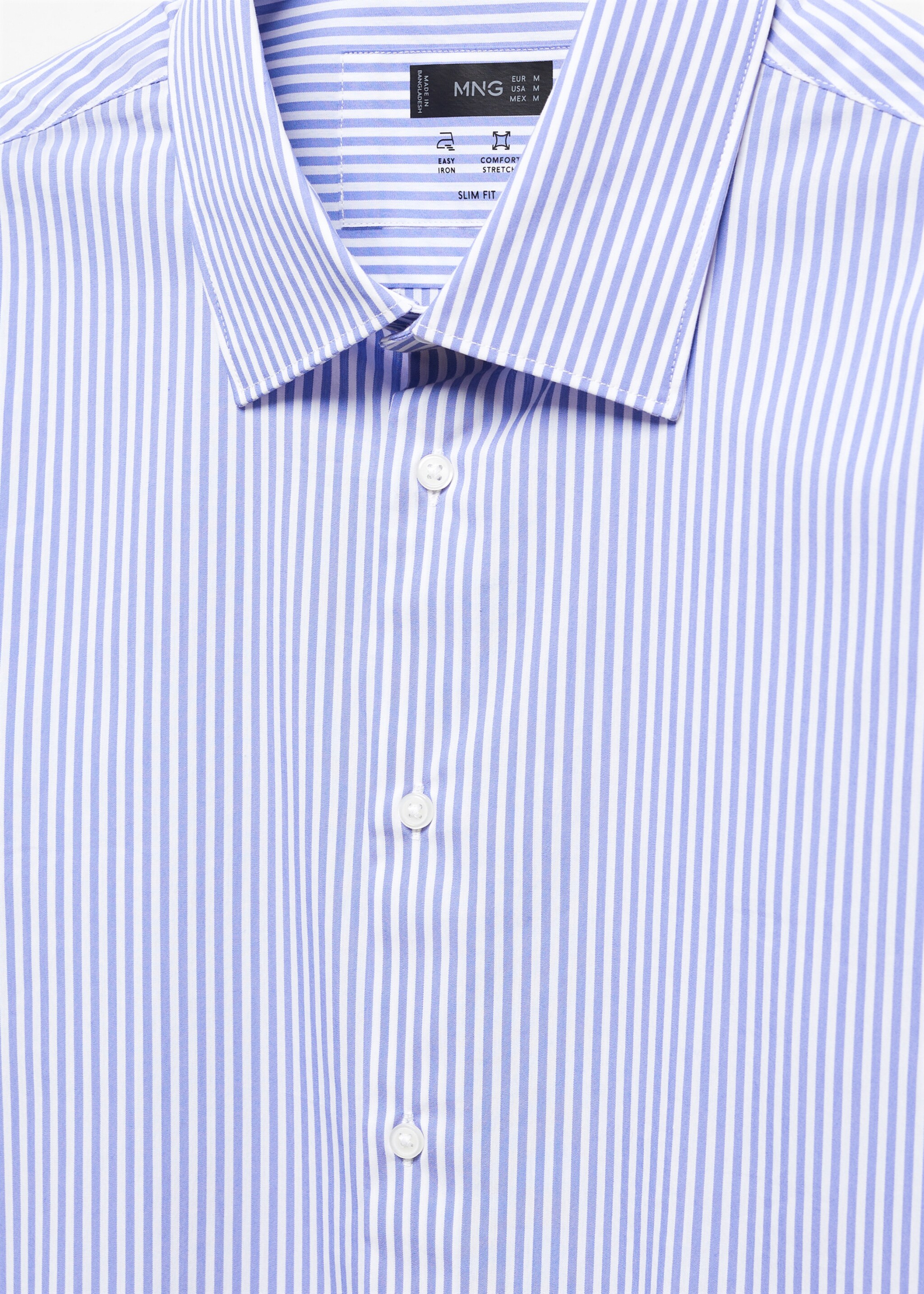 Stretch-fabric slim-fit striped shirt - Details of the article 8