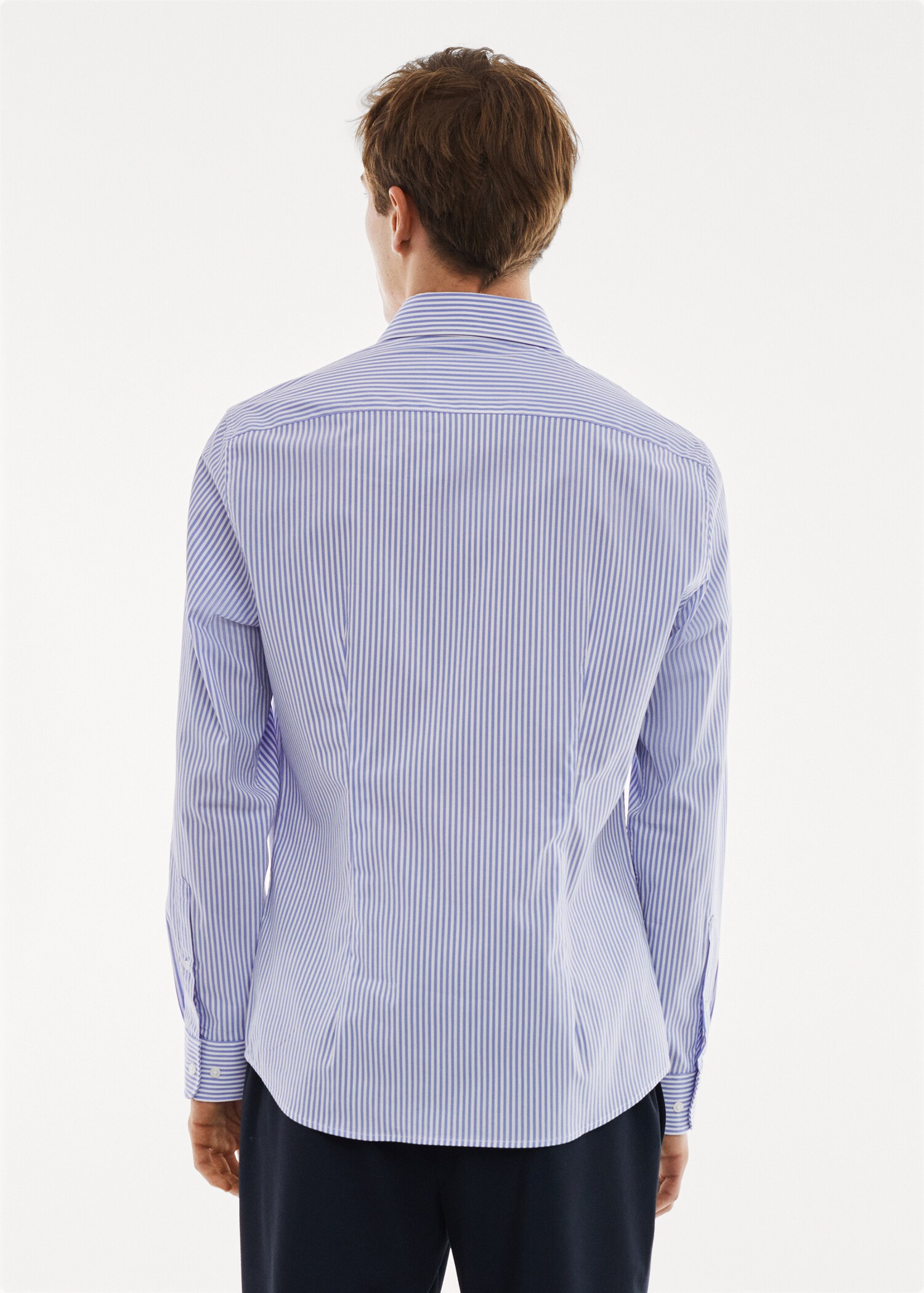 Camisa slim fit rayas tejido stretch - Reverso del artículo