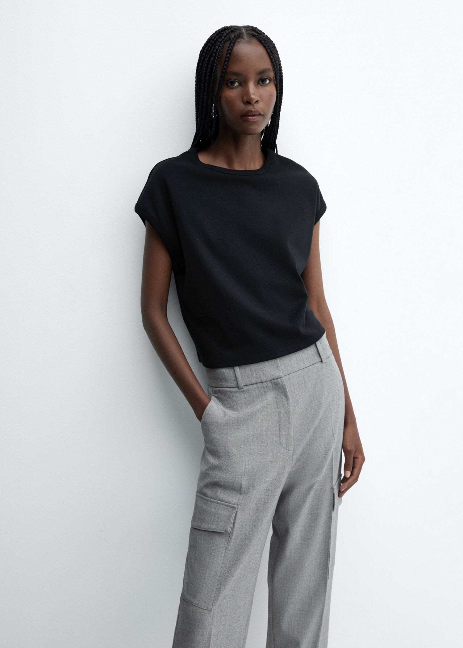Cotton sleeveless t-shirt - Medium plane