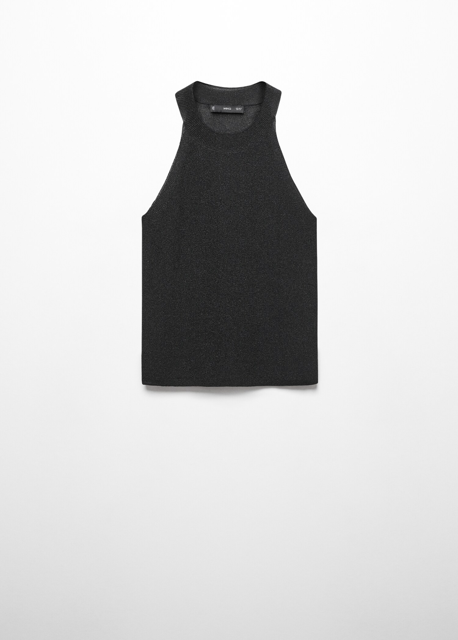 Lurex-knit halter top - Article without model