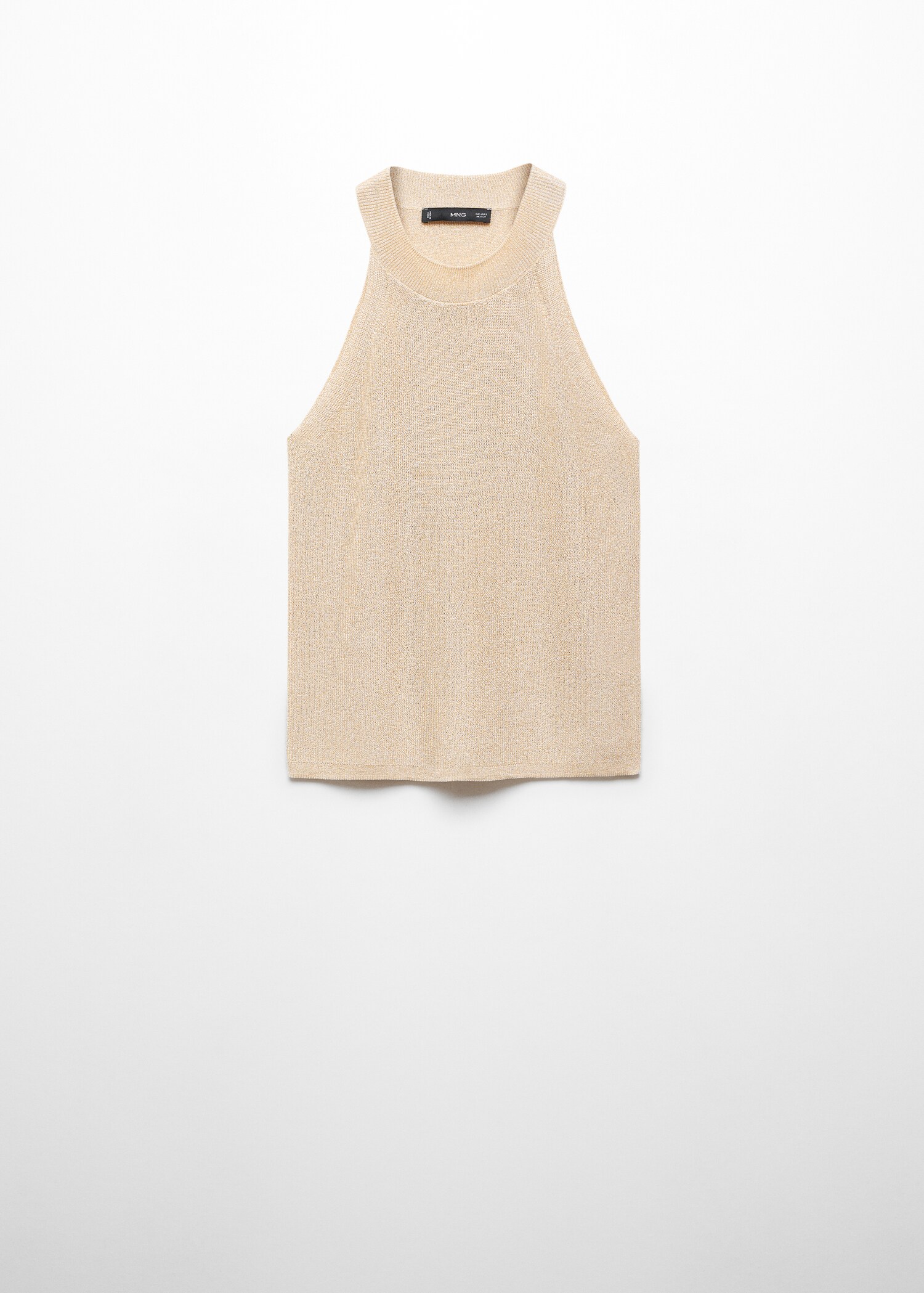 Lurex-knit halter top - Article without model