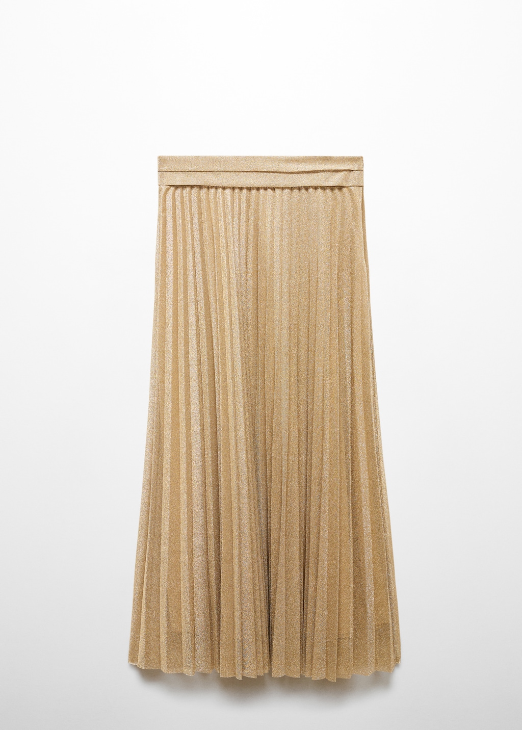 Pleated lurex skirt Women MANGO OUTLET United Kingdom
