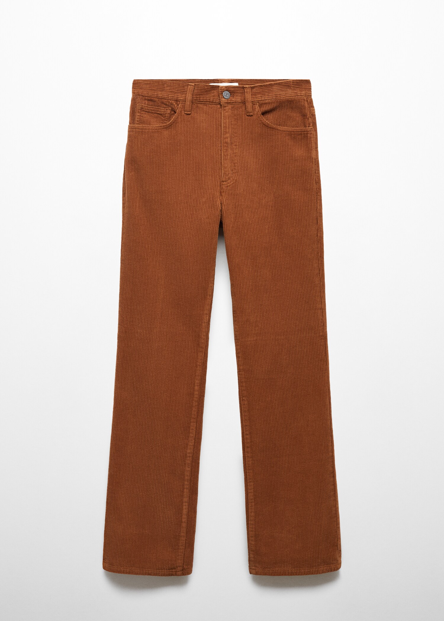 Straight-fit mid-rise corduroy trousers - Article without model
