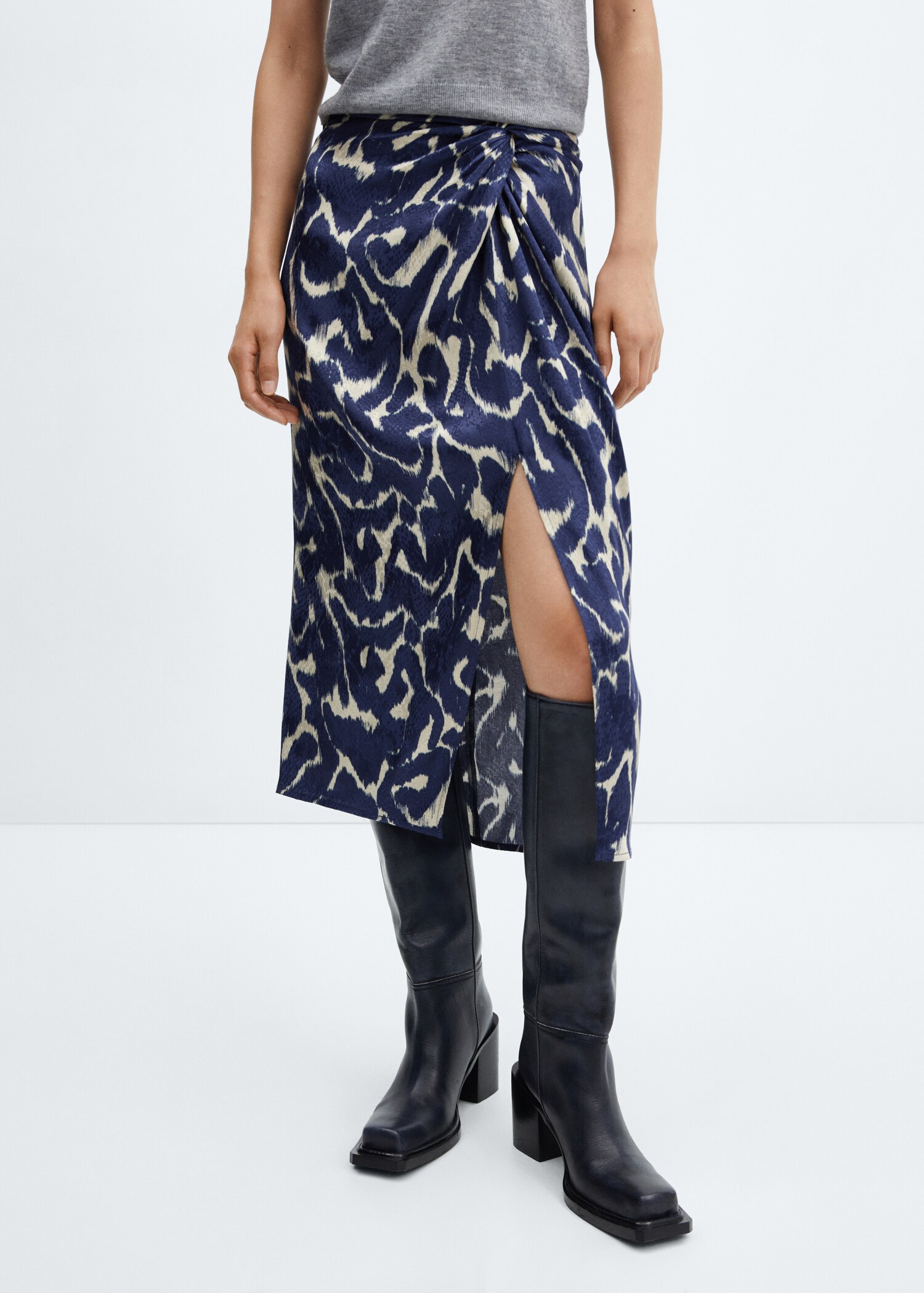 Knot printed skirt - Medium plane