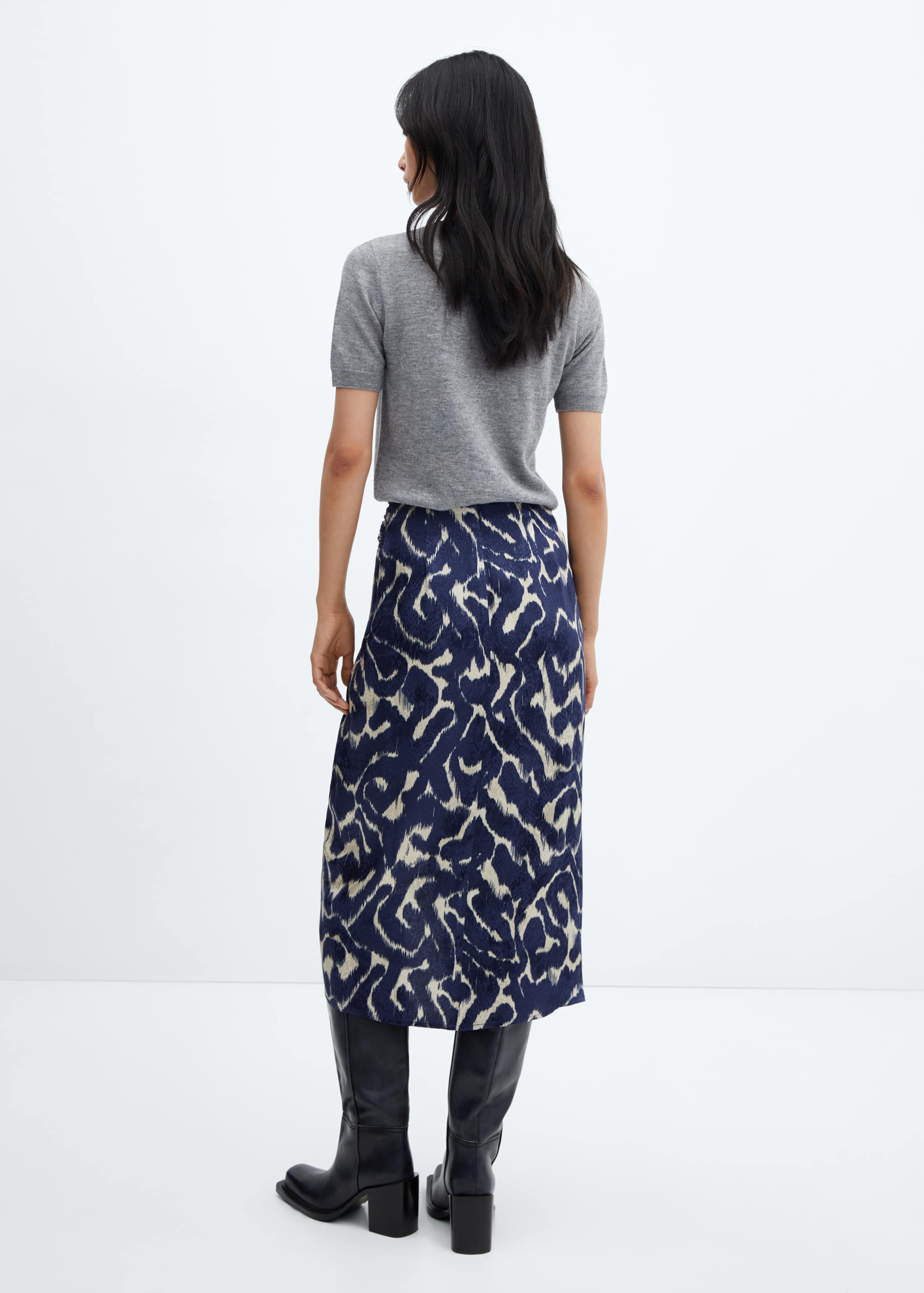 Knot printed skirt - Reverse of the article