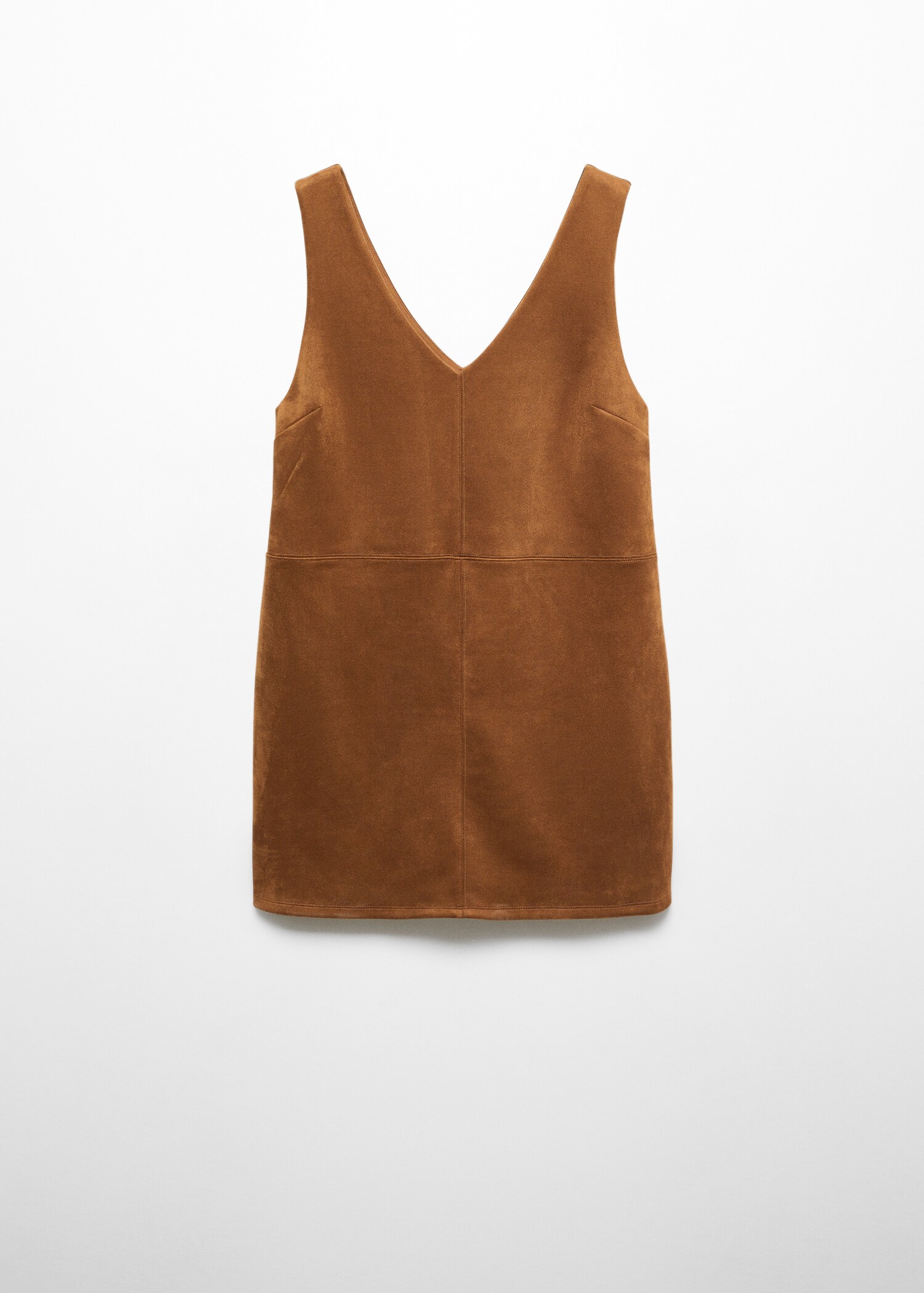 Gerades Kleid aus Wildleder - Artikel ohne Model