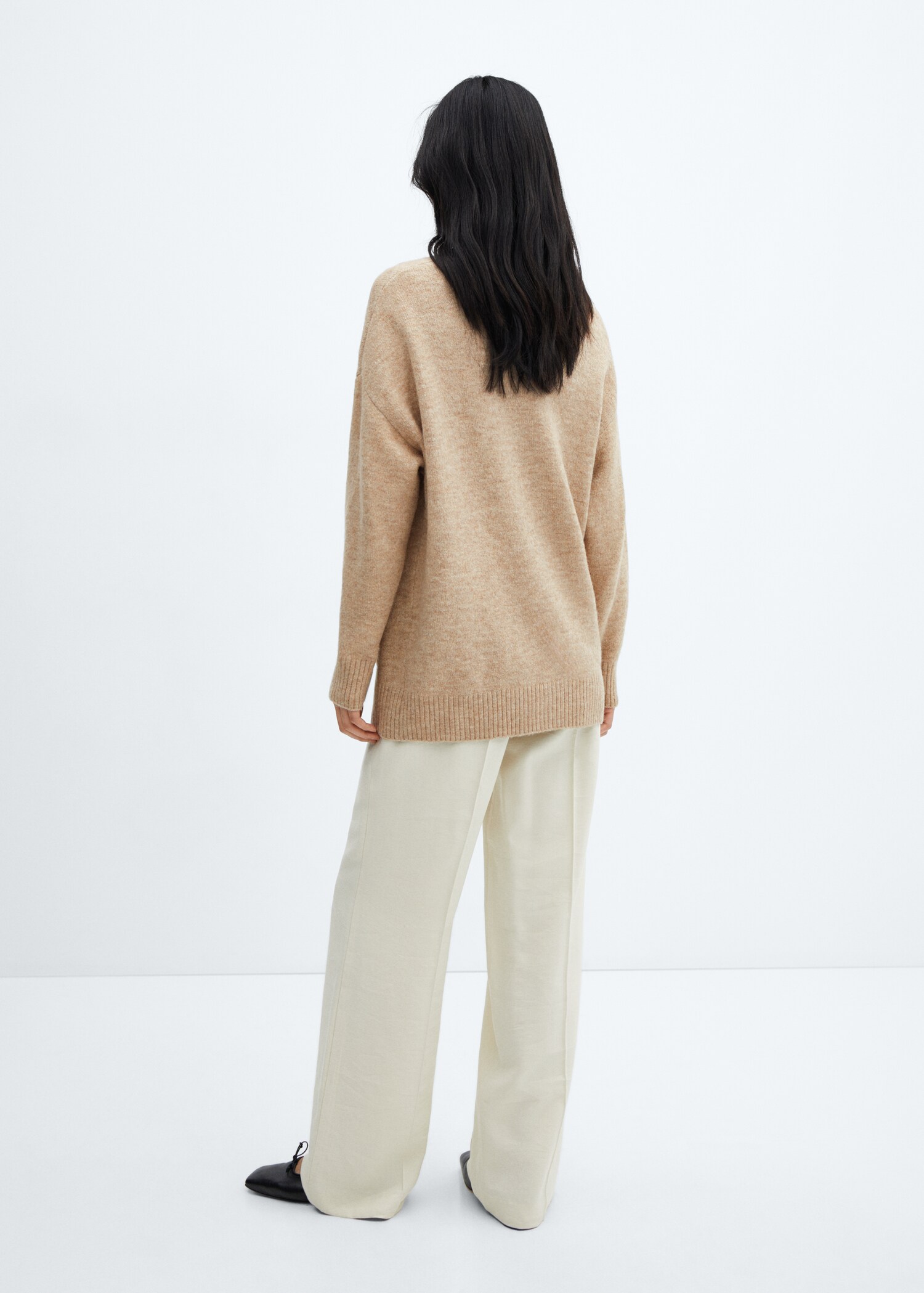 Oversized cardigan with buttons - Reverse of the article