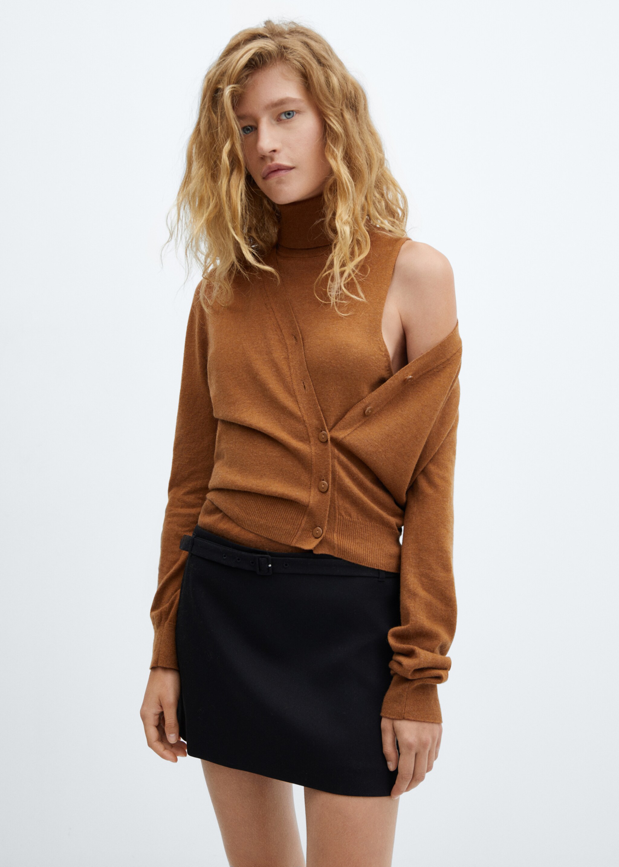 Turtleneck knitted top - Medium plane