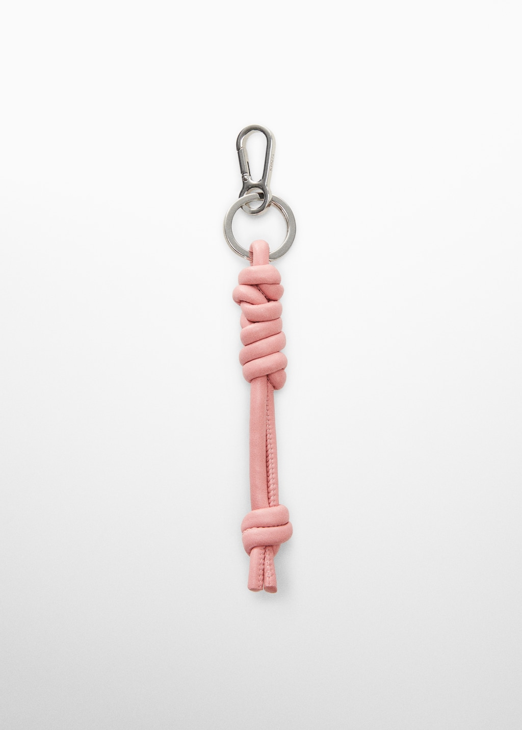 Leather effect keychain with knot Women MANGO OUTLET United Kingdom