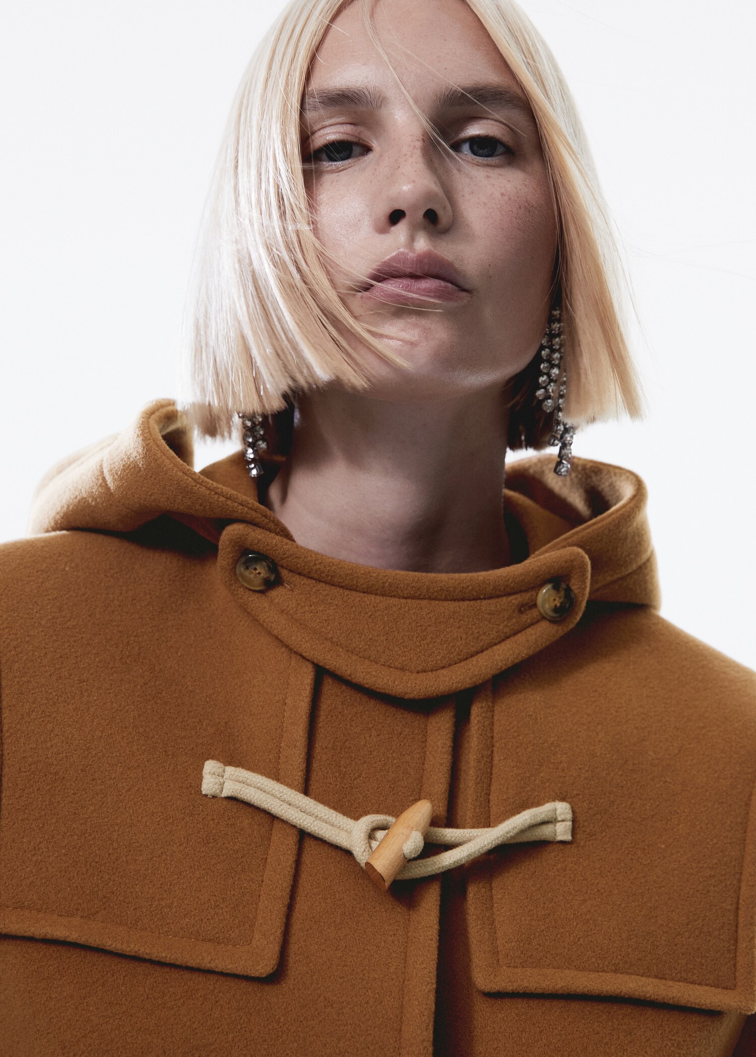 Vlněný kabát stylu duffle coat - Detail zboží 1