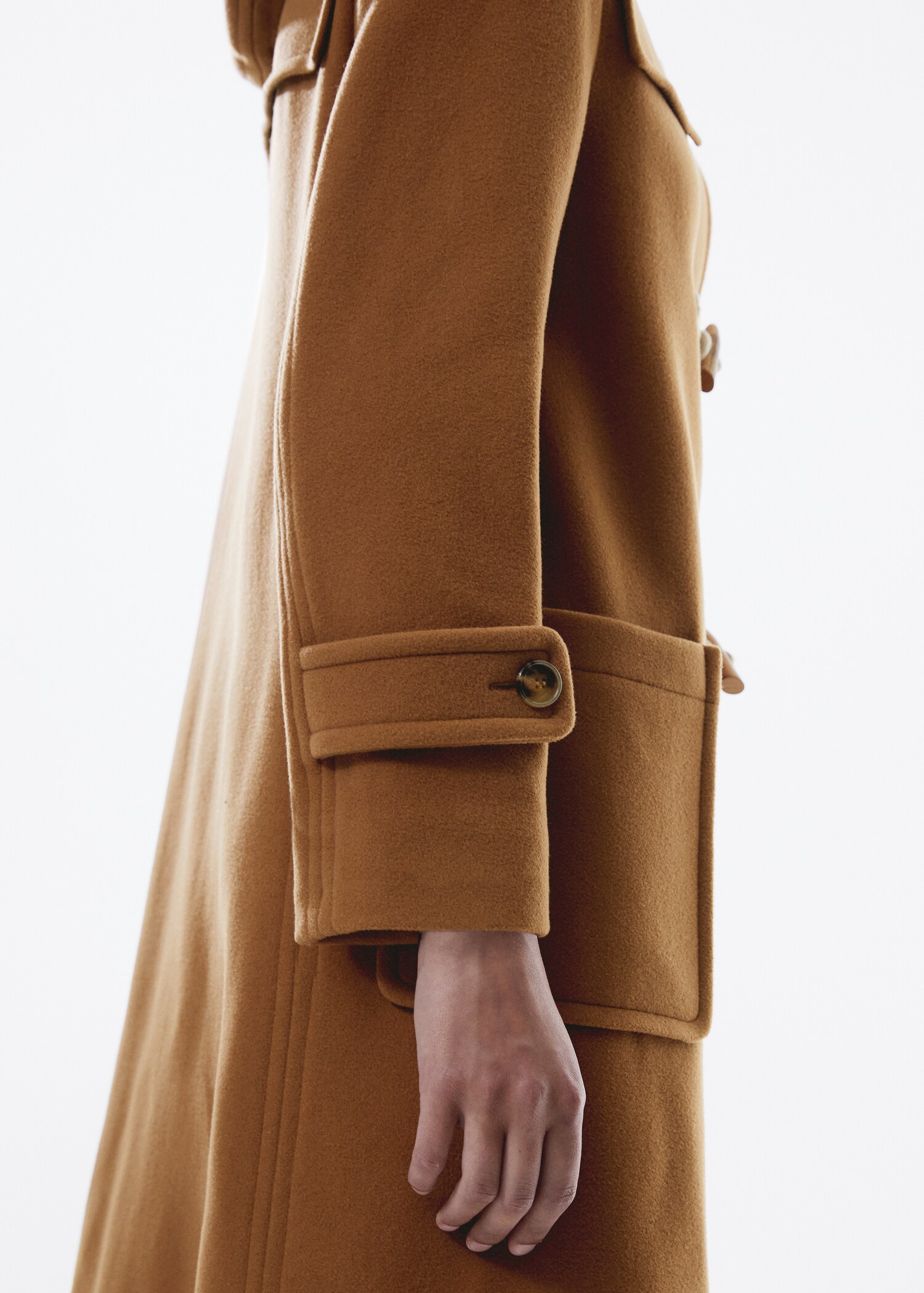 Vlněný kabát stylu duffle coat - Detail zboží 6