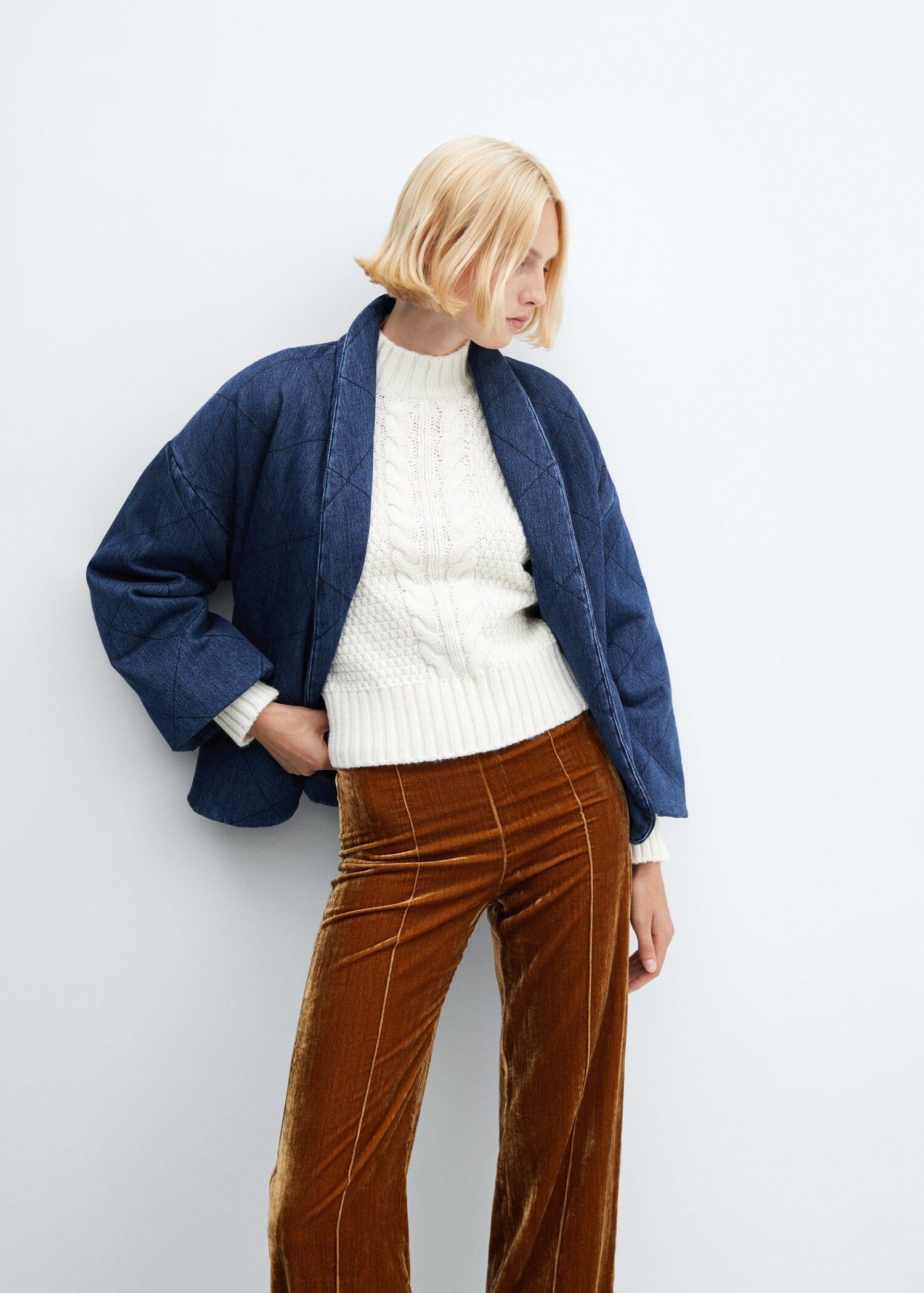 Double-breasted denim jacket - Details of the article 2