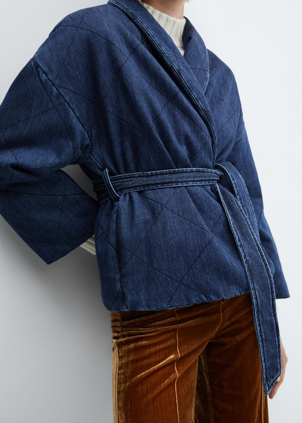 Double breasted denim jacket Women MANGO OUTLET USA