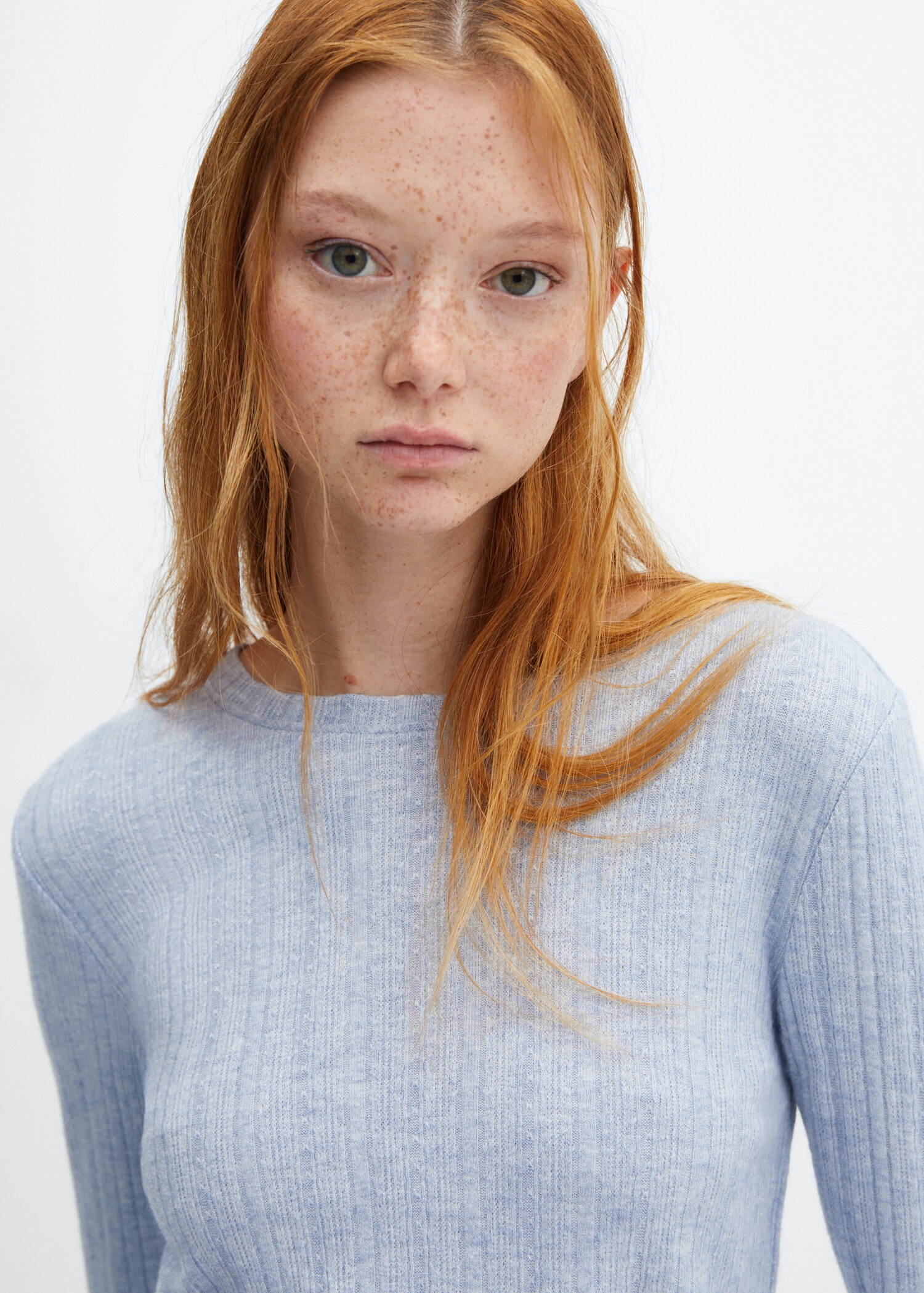 Long-sleeved knitted t-shirt - Details of the article 1