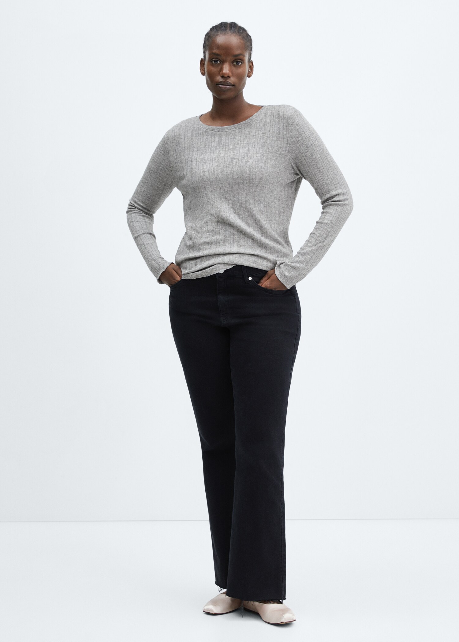 Long-sleeved knitted t-shirt - Details of the article 3