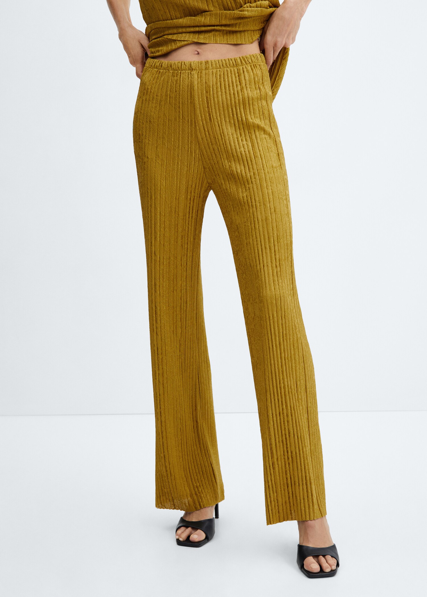 Pleated straight trousers - Medium plane