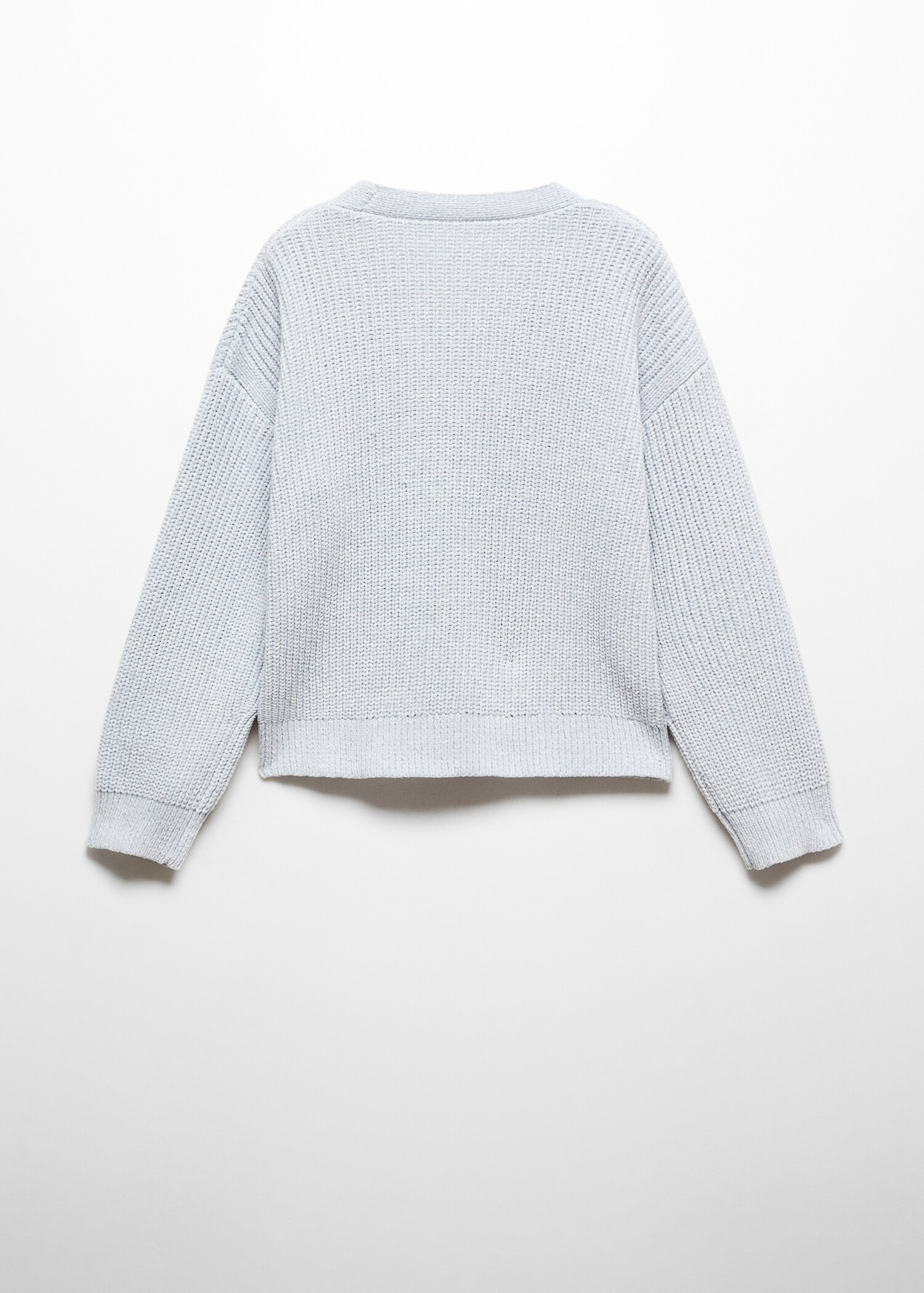 Chenille knitted cardigan - Reverse of the article