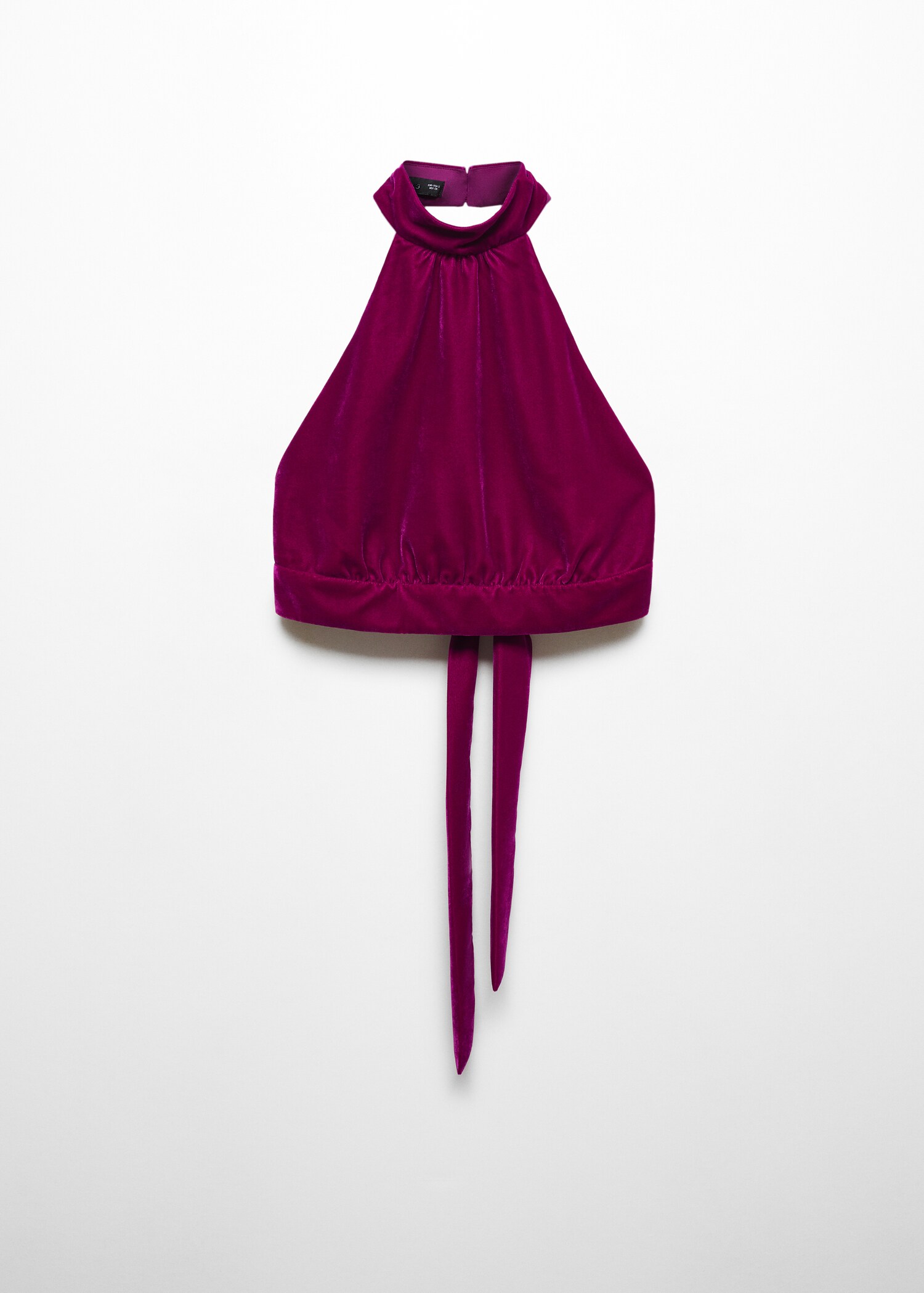 Velvet halter-neck top - Article without model