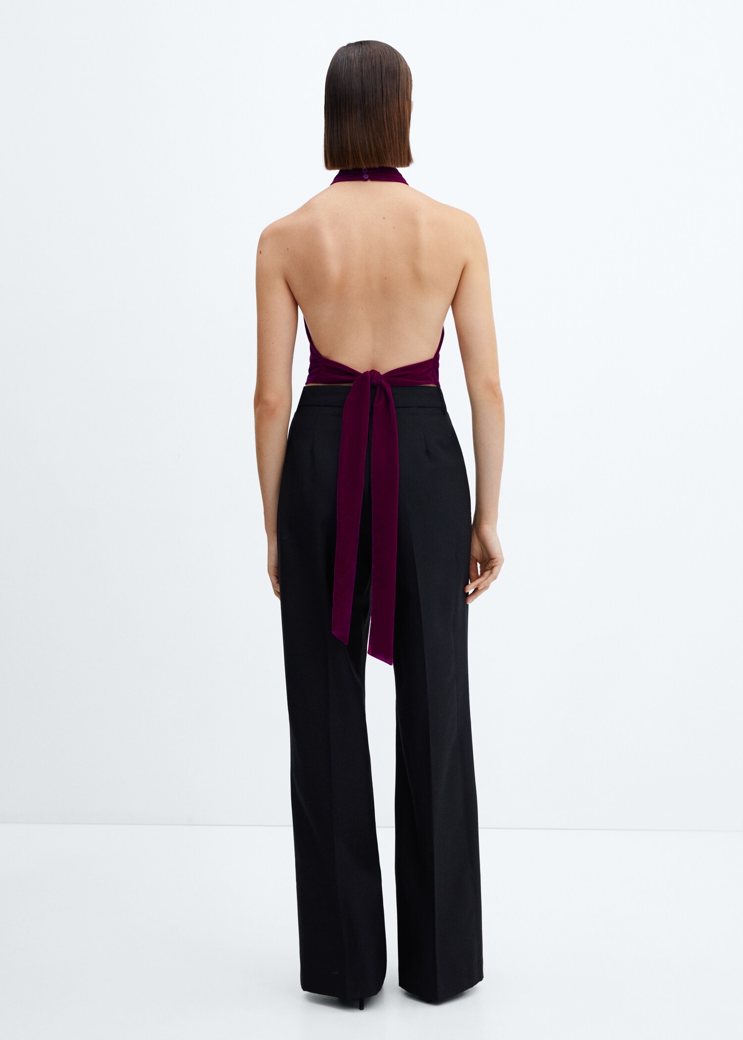 Velvet halter-neck top - Reverse of the article