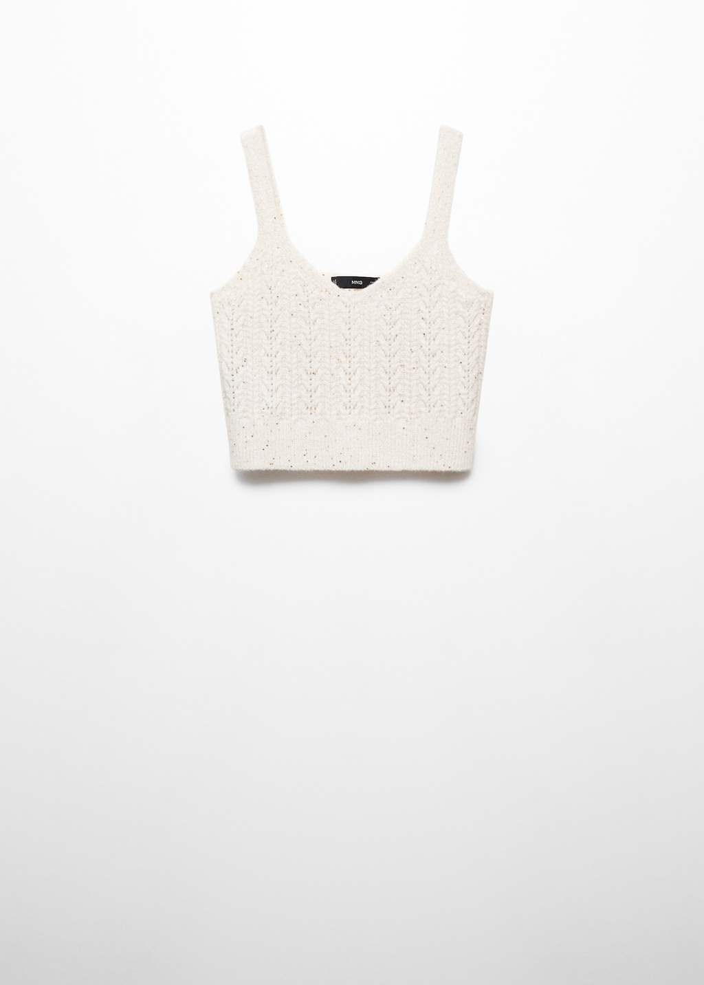Knitted top with sequin detail - Women | MANGO OUTLET USA