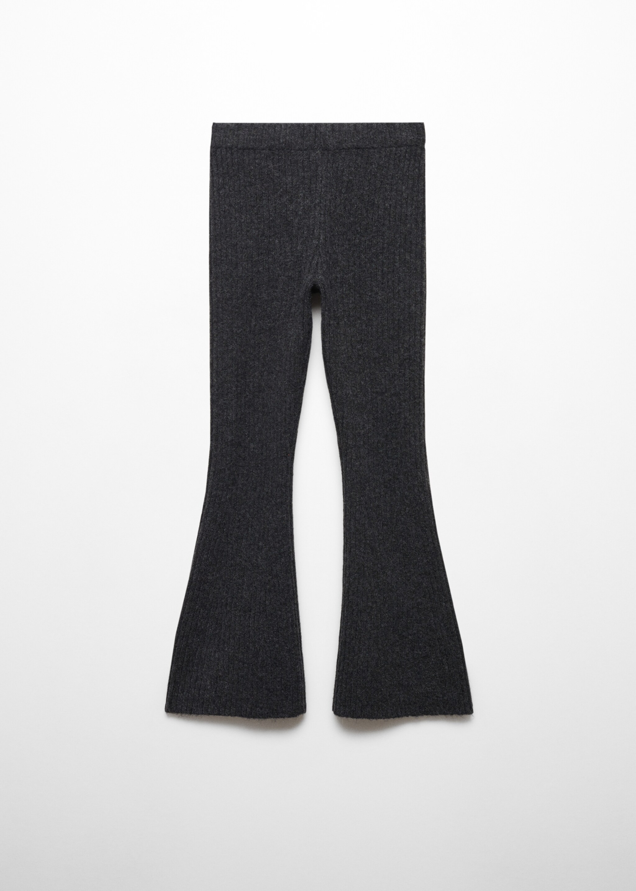 Flared knitted trousers - Article without model, Dark Heather Grey. Ref: 57099101-00.