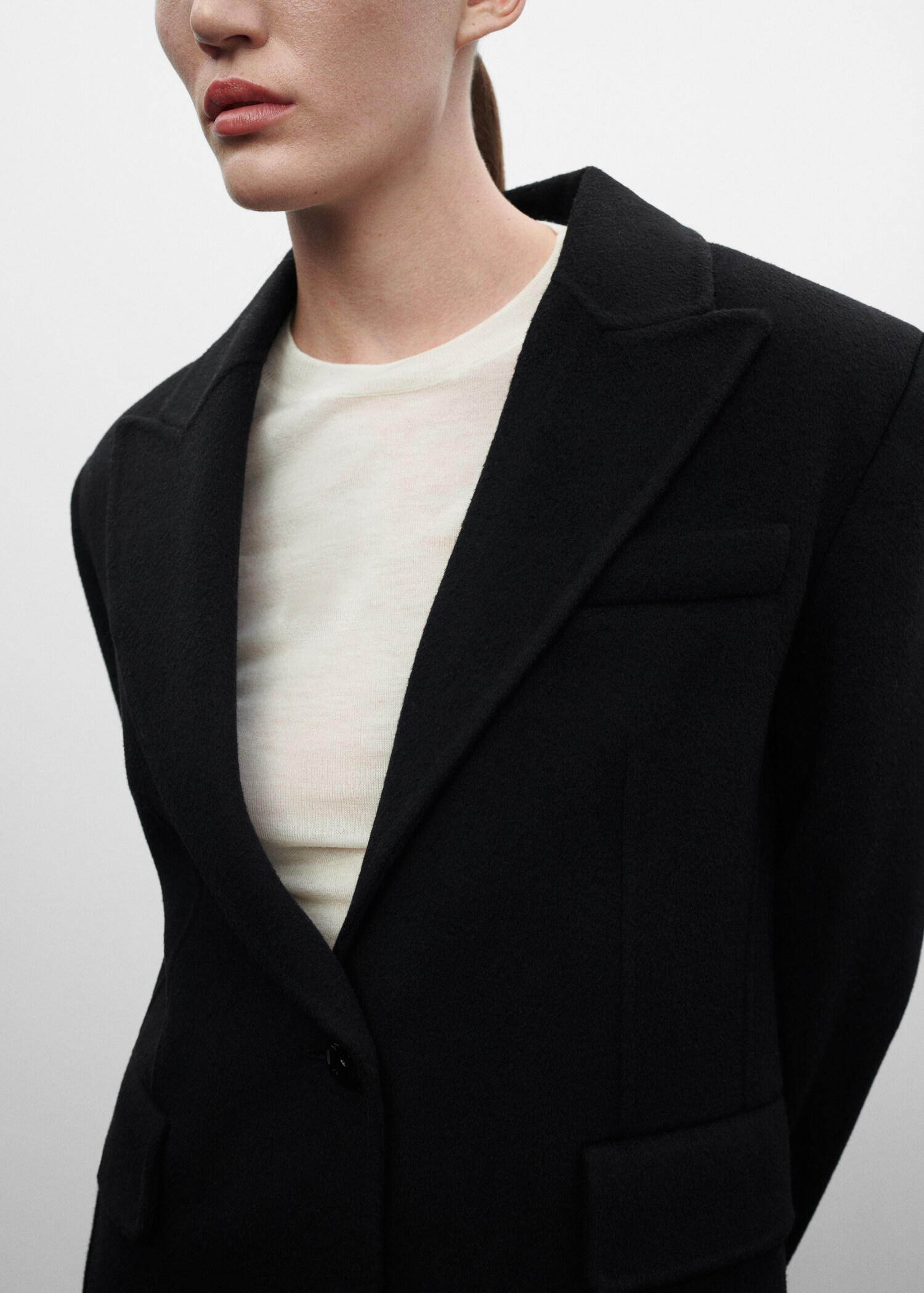 Structured cashmere wool coat - Details of the article 6