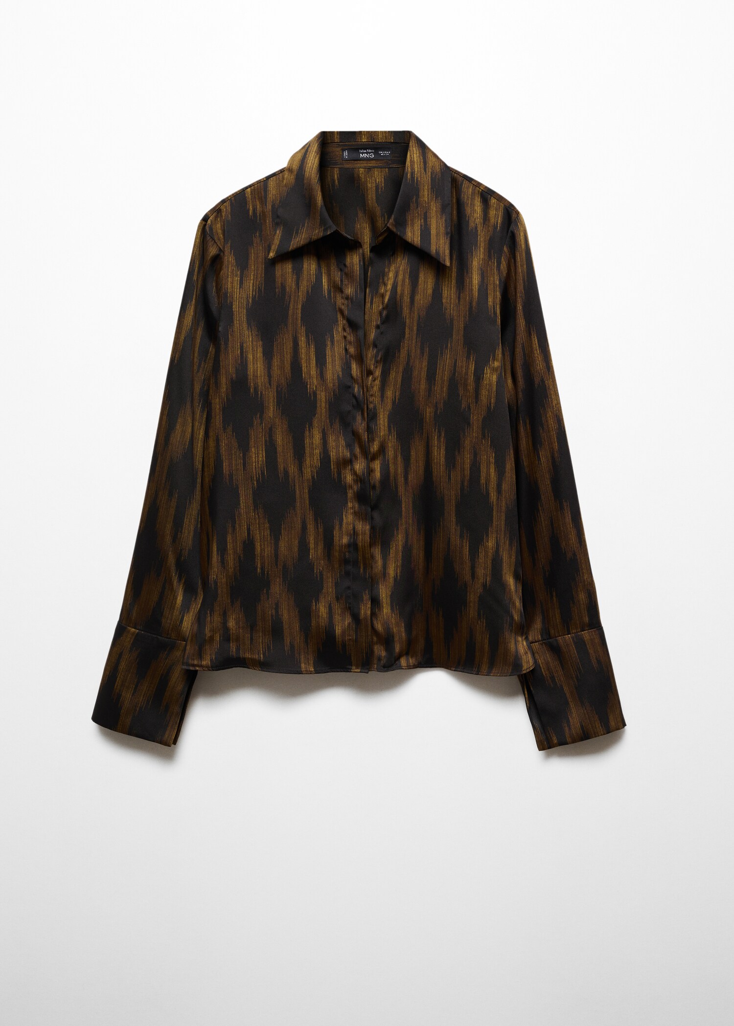 Bedrukte satijnen blouse - Artikel zonder model