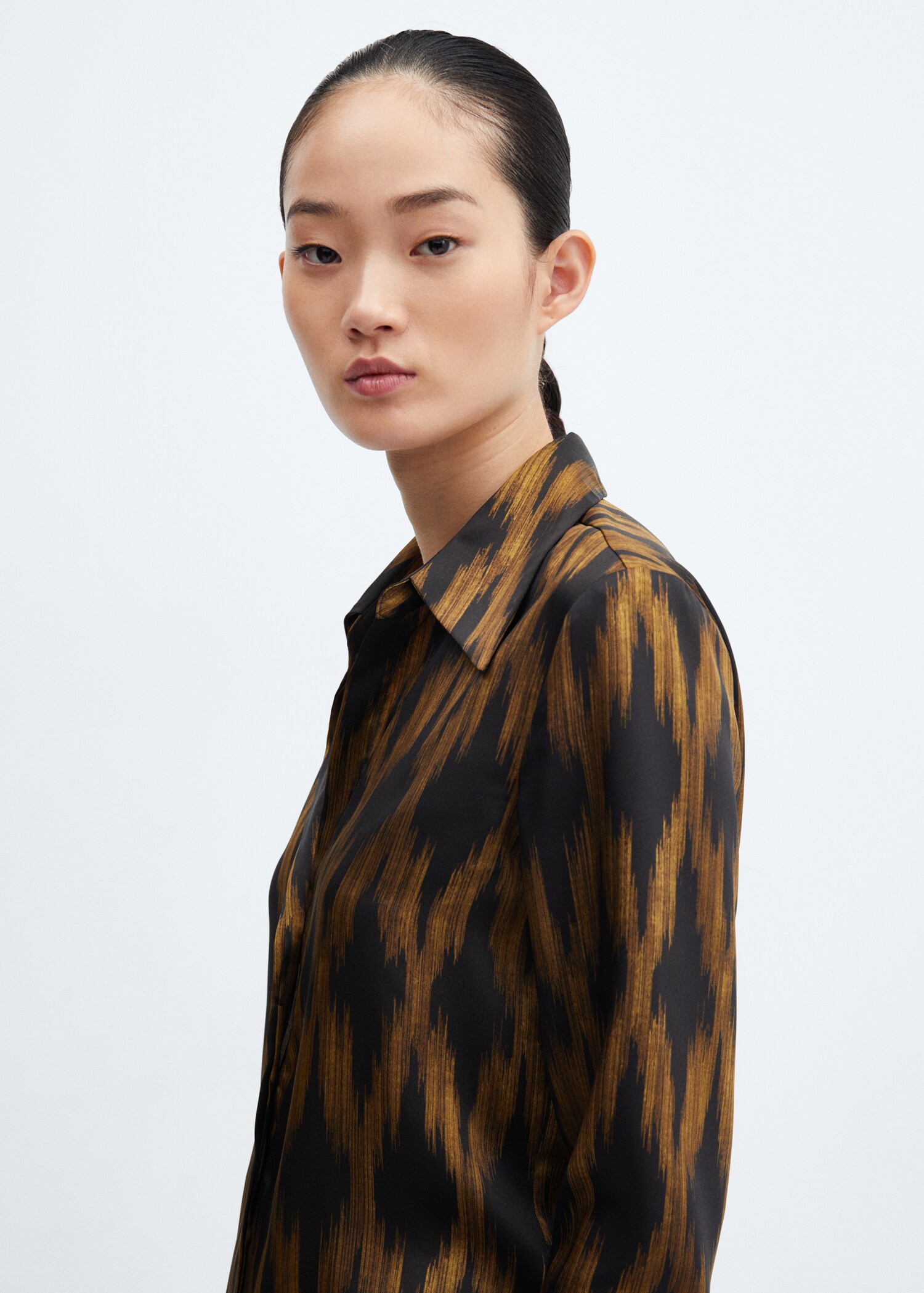 Bedrukte satijnen blouse - Detail van het artikel 1