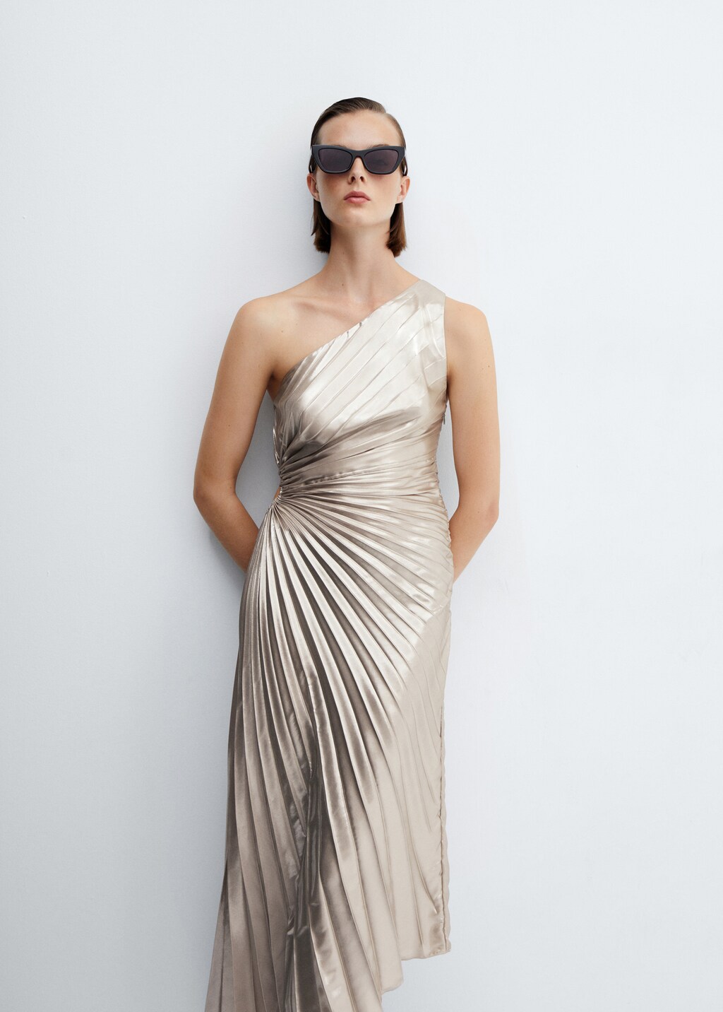 ワンピース Formentera Pleated Bicolor Dress M Formentera Pleated Bicolor Dress