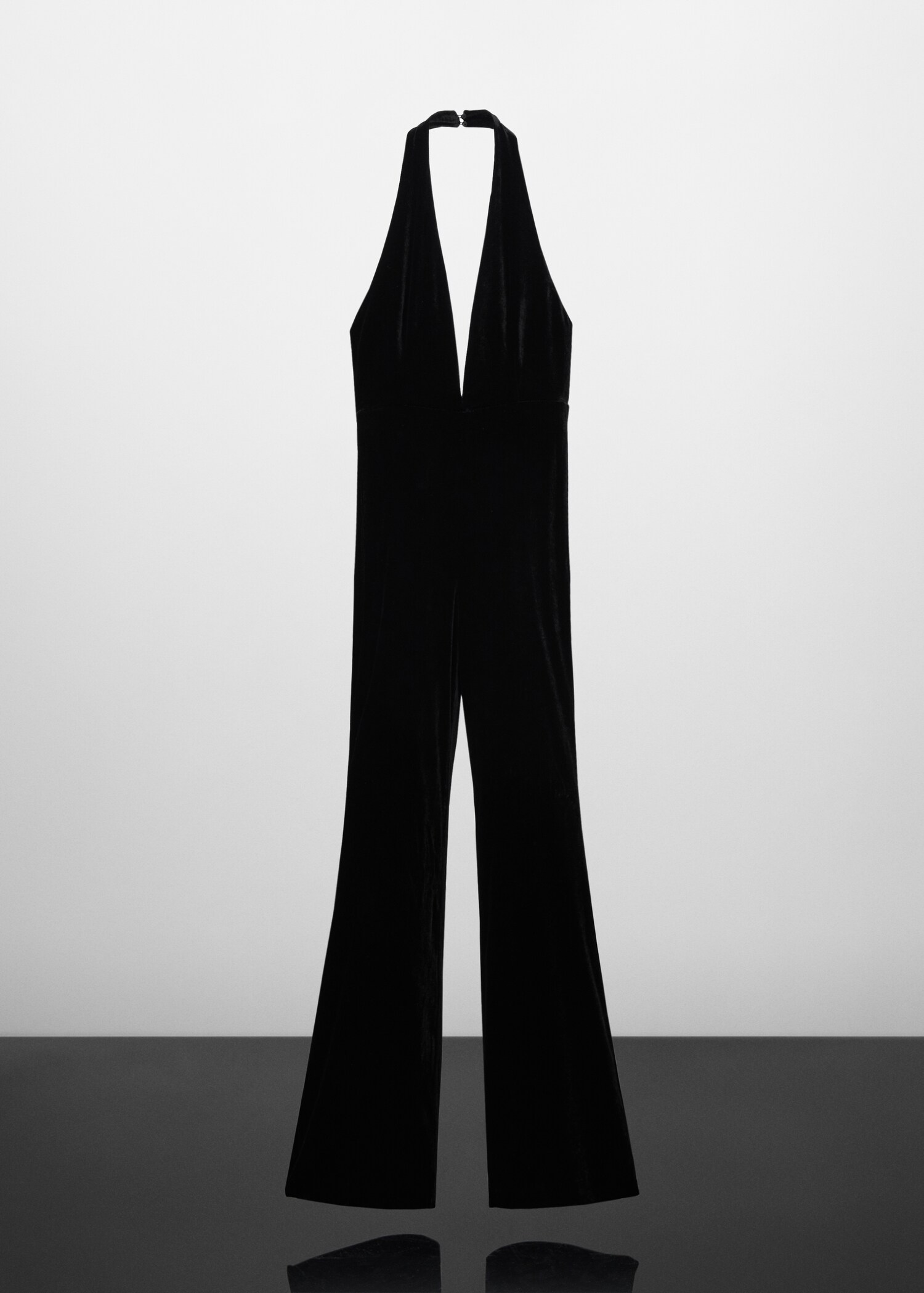 Mono terciopelo cuello halter - Artículo sin modelo